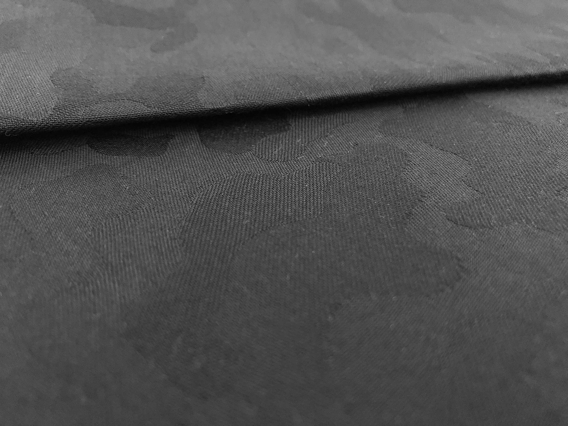 Cotton Camouflage Jacquard in Black