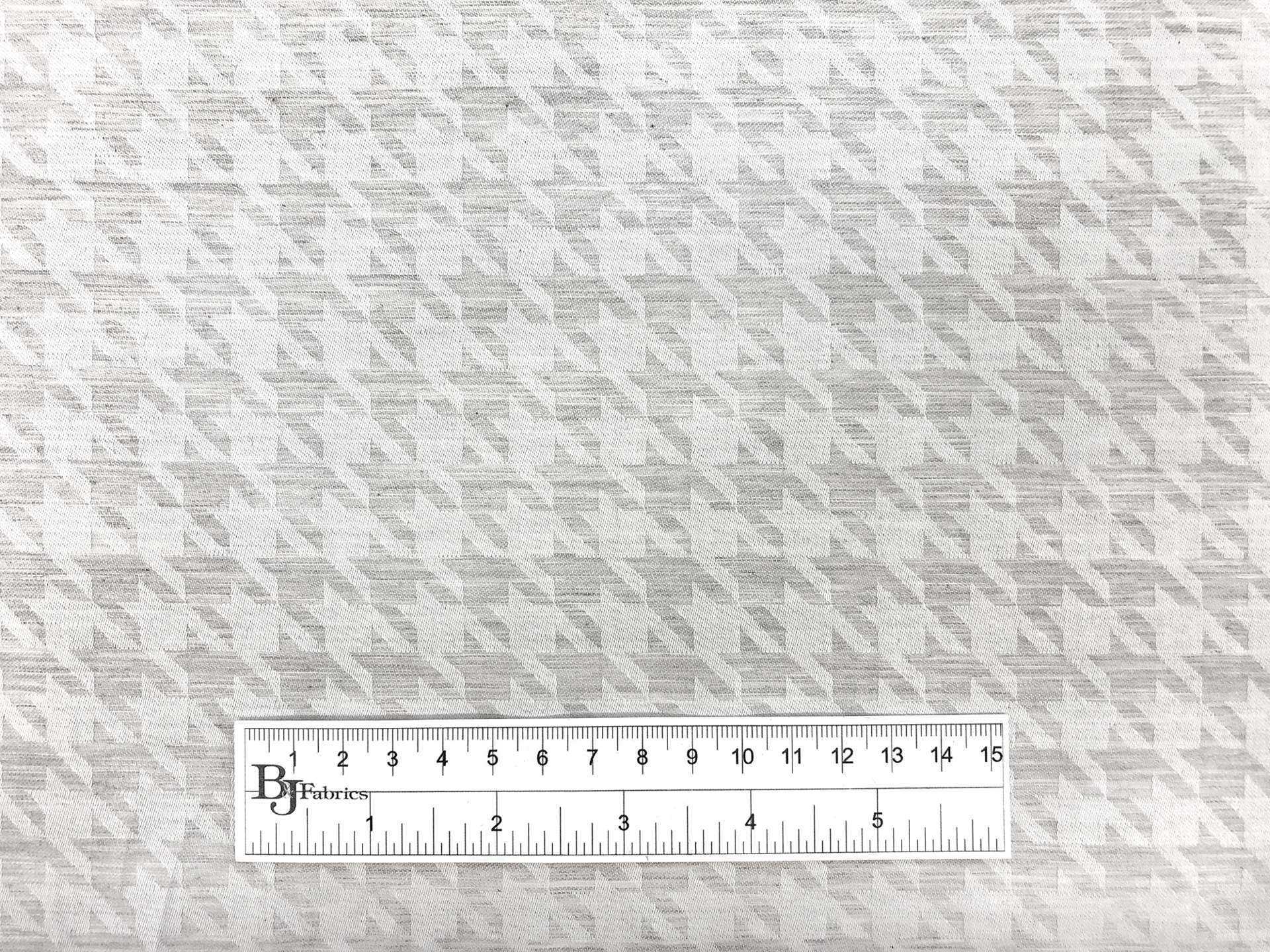 Cotton Houndstooth Jacquard in Light Grey