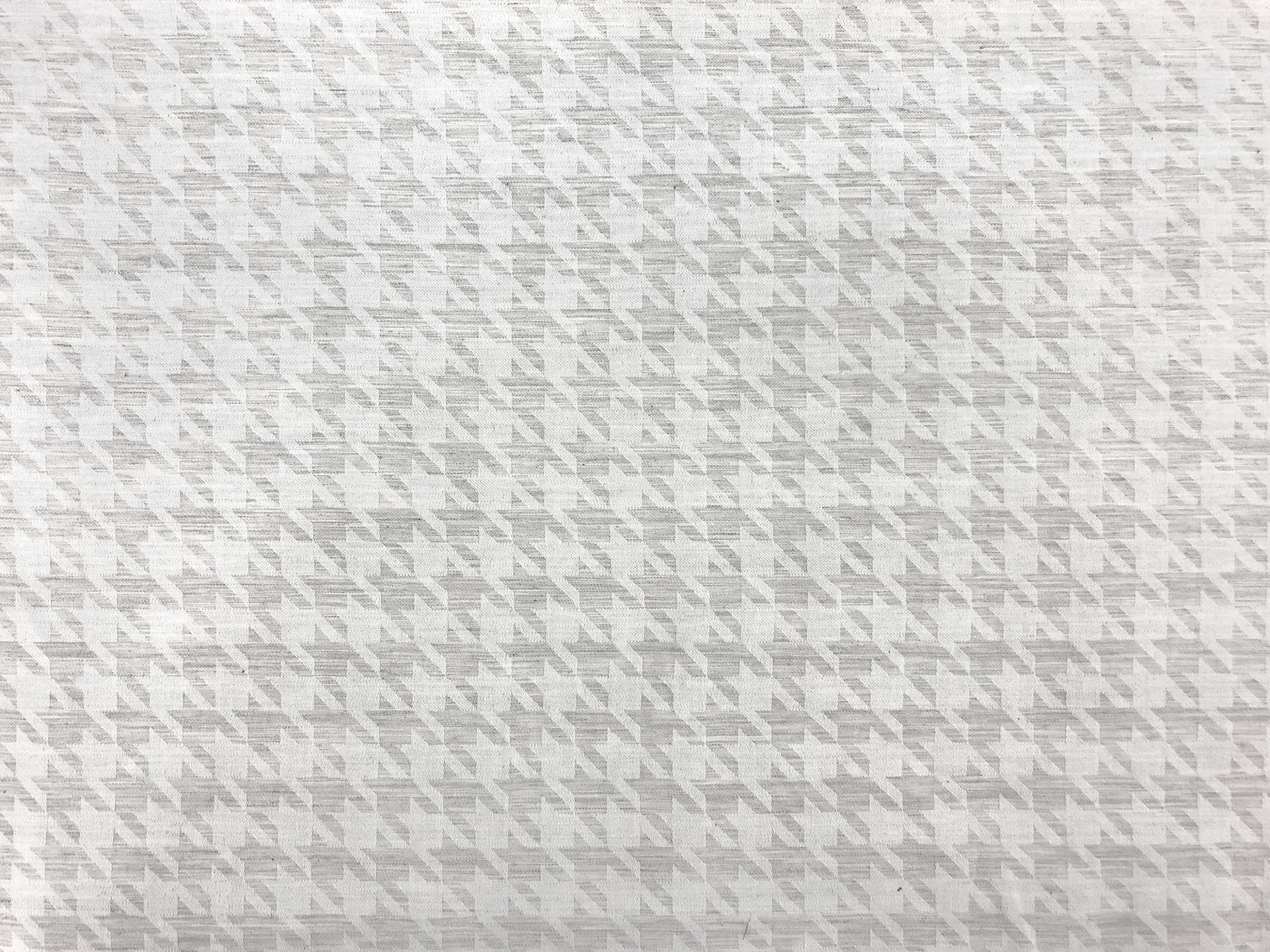 Cotton Houndstooth Jacquard in Light Grey