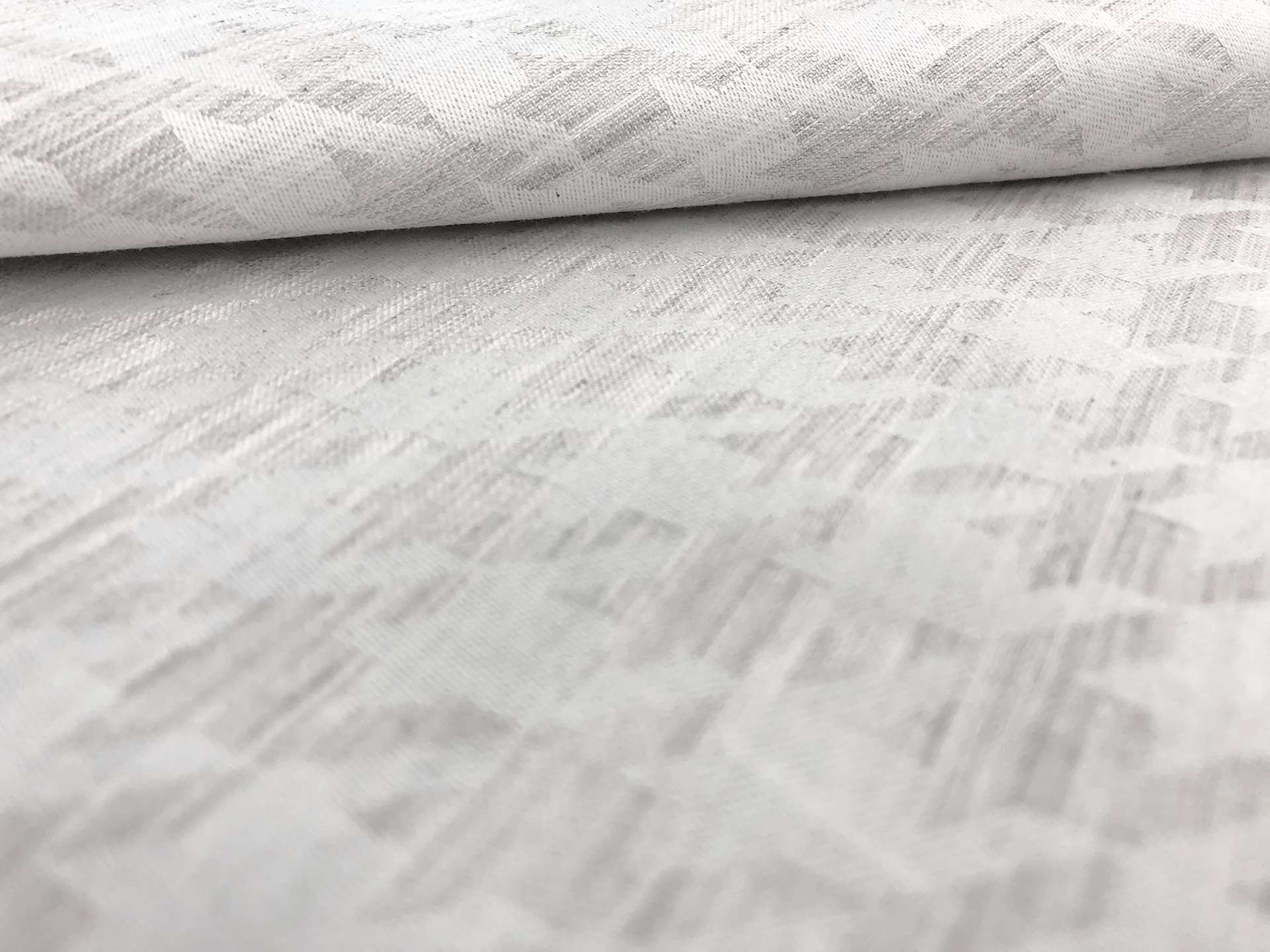 Cotton Houndstooth Jacquard in Light Grey