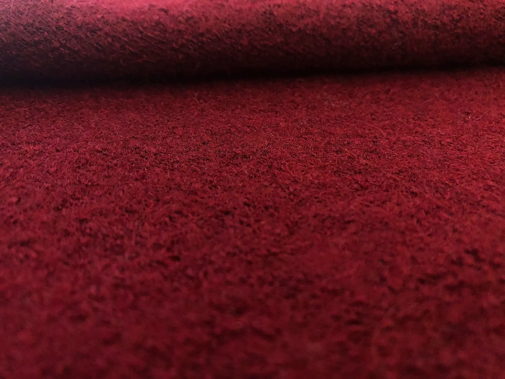 Boiled Wool Blend Knit in Burgundy