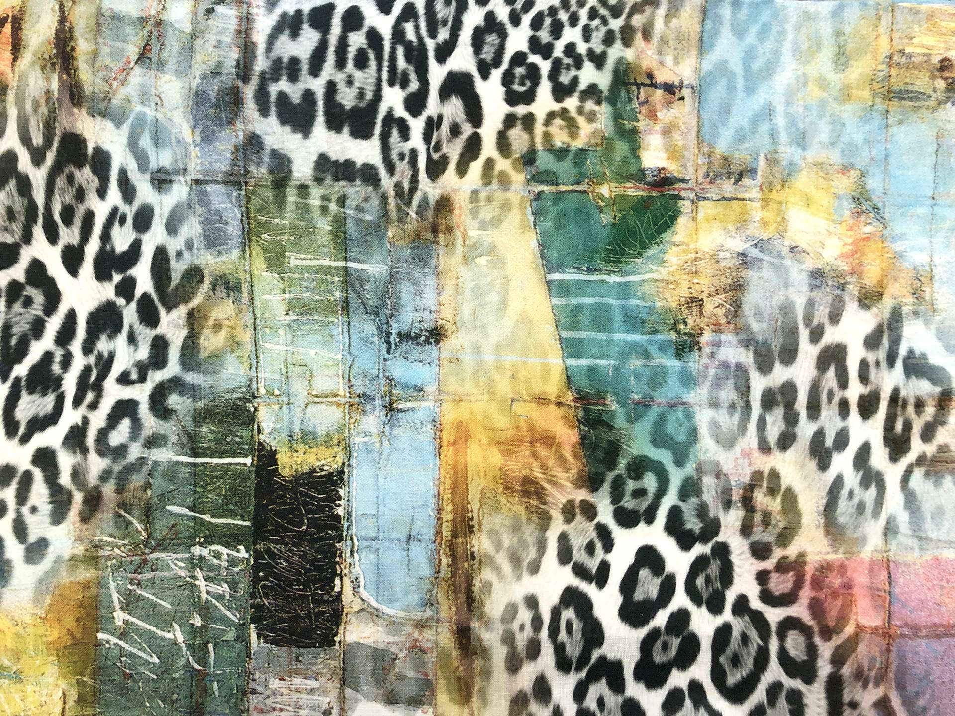 Handkerchief Linen Digital Print Collage