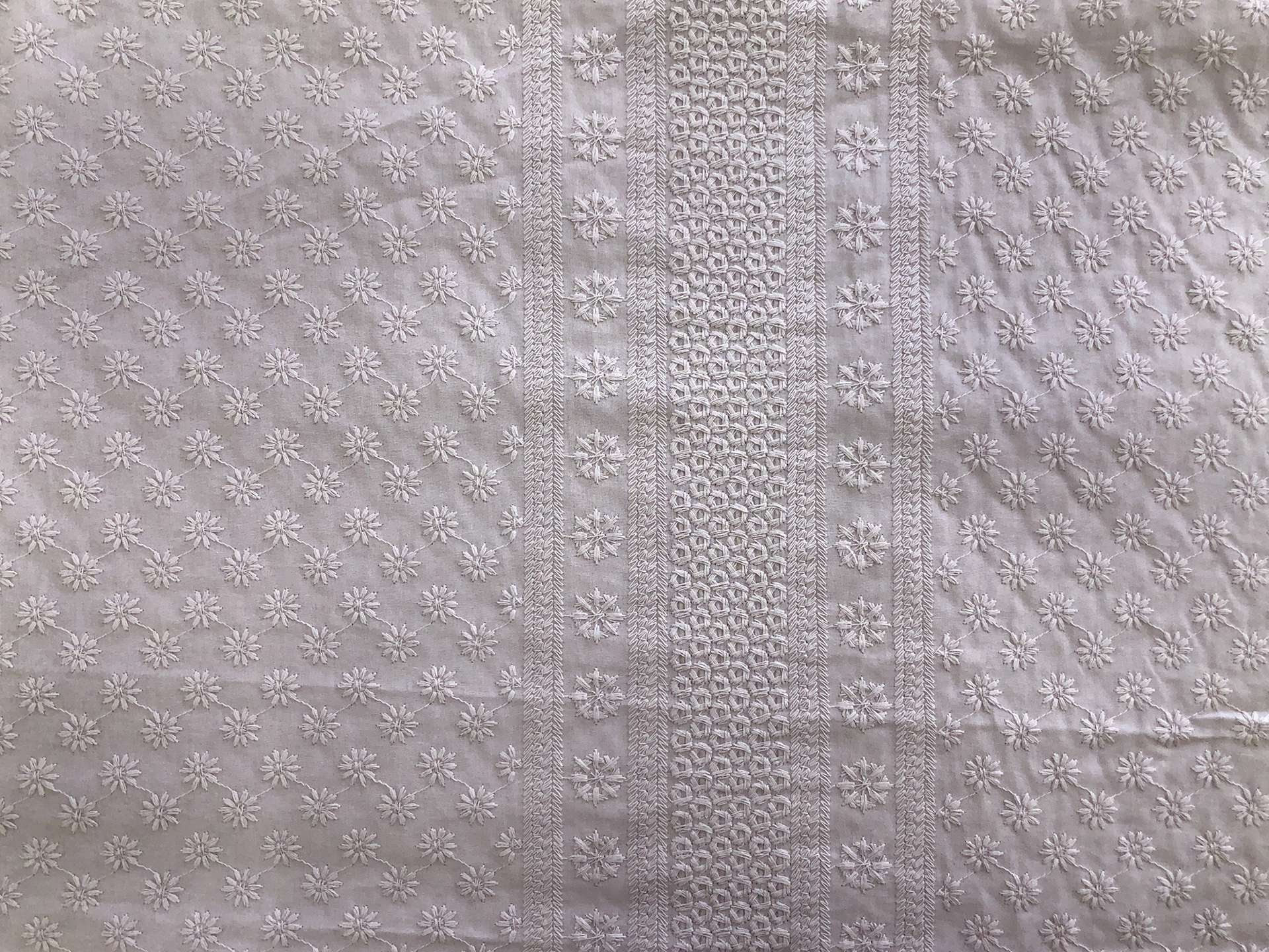 Cotton Eyelet in Silver Taupe