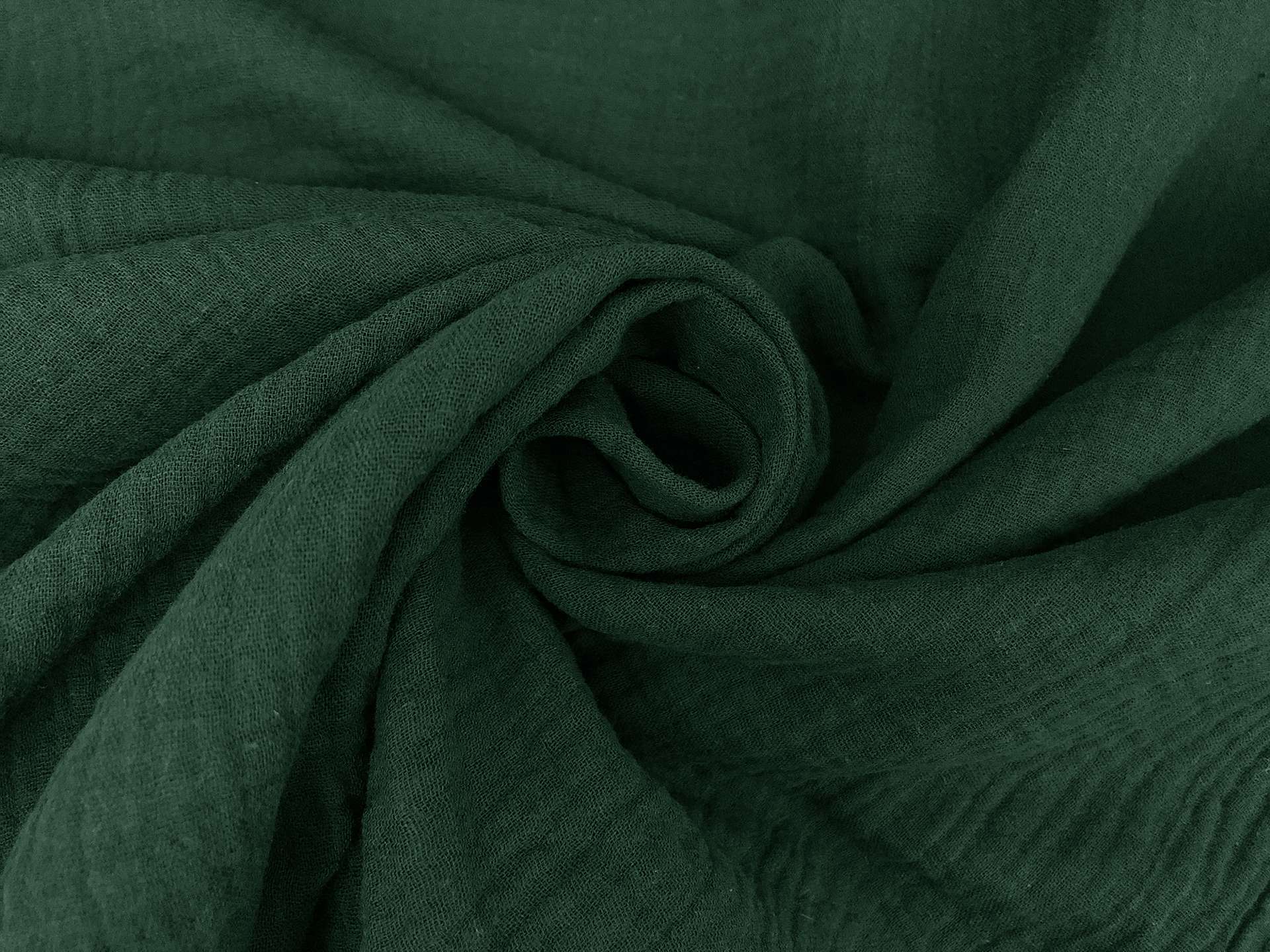 Cotton Double Gauze in Forest Green