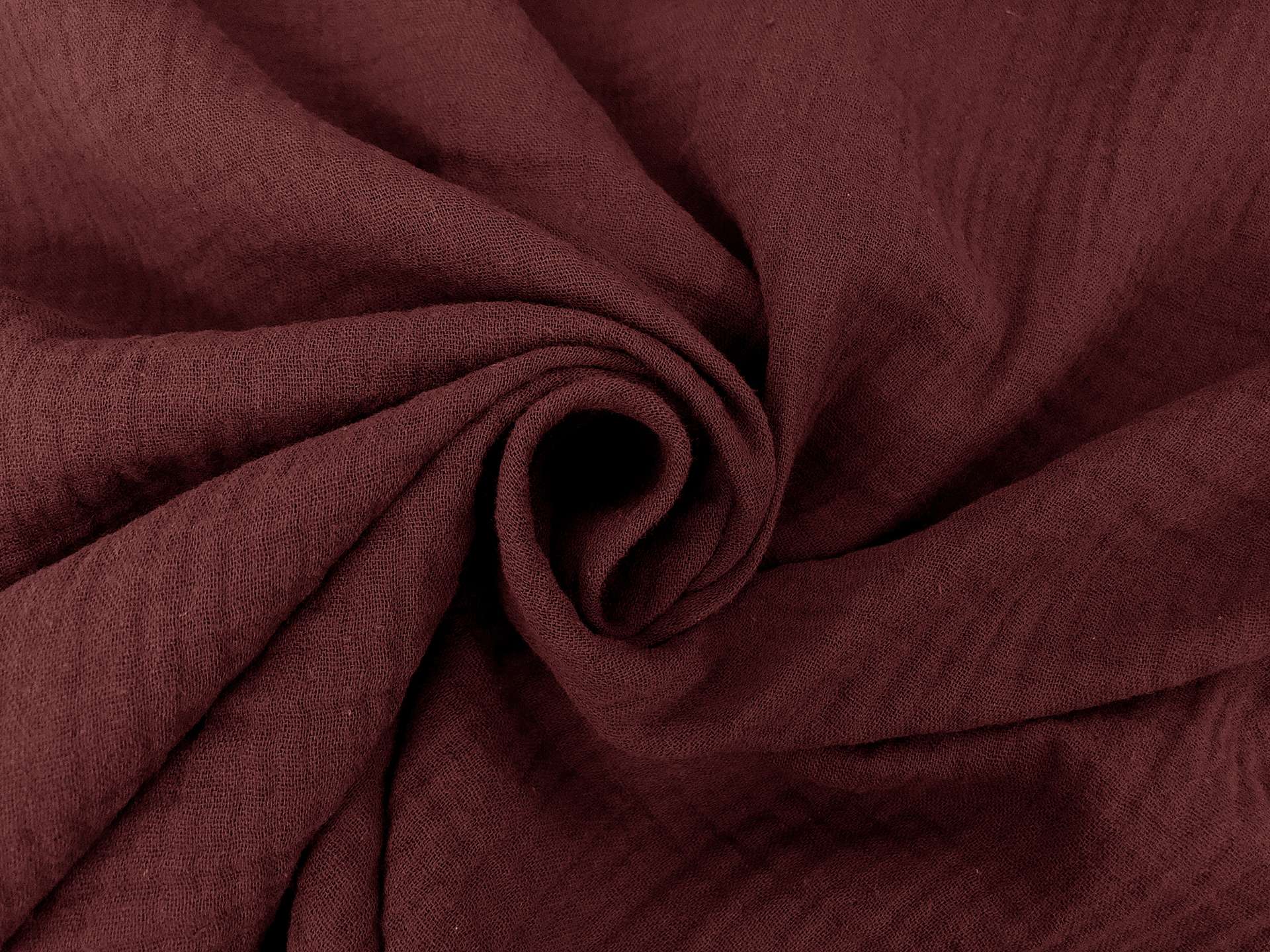 Cotton Double Gauze in Wine