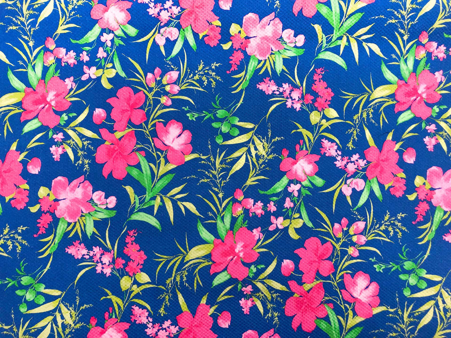 Italian Stretch Cotton Piqué Floral Print