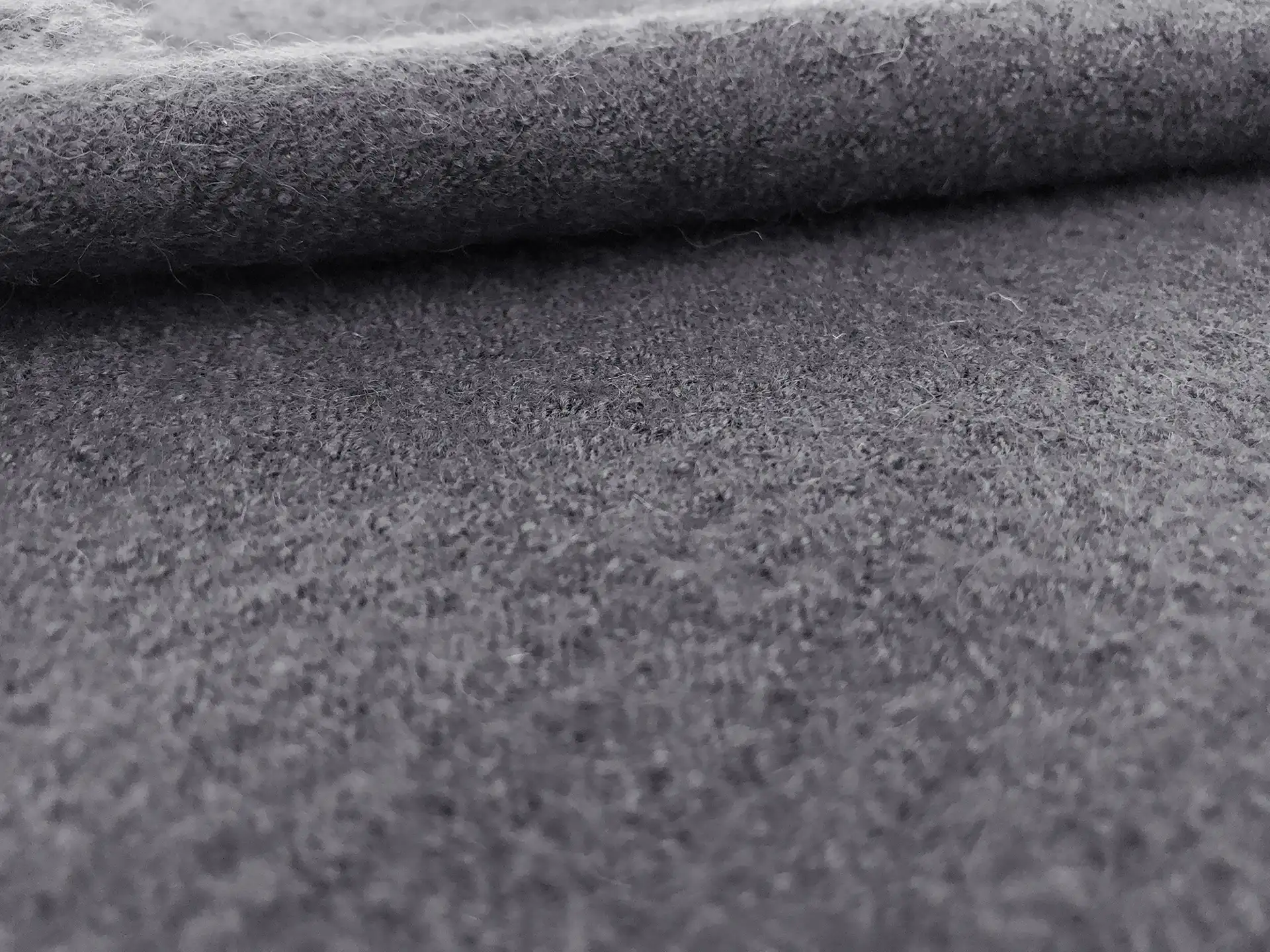 Boiled Wool Blend Knit in Lt Grey Mix