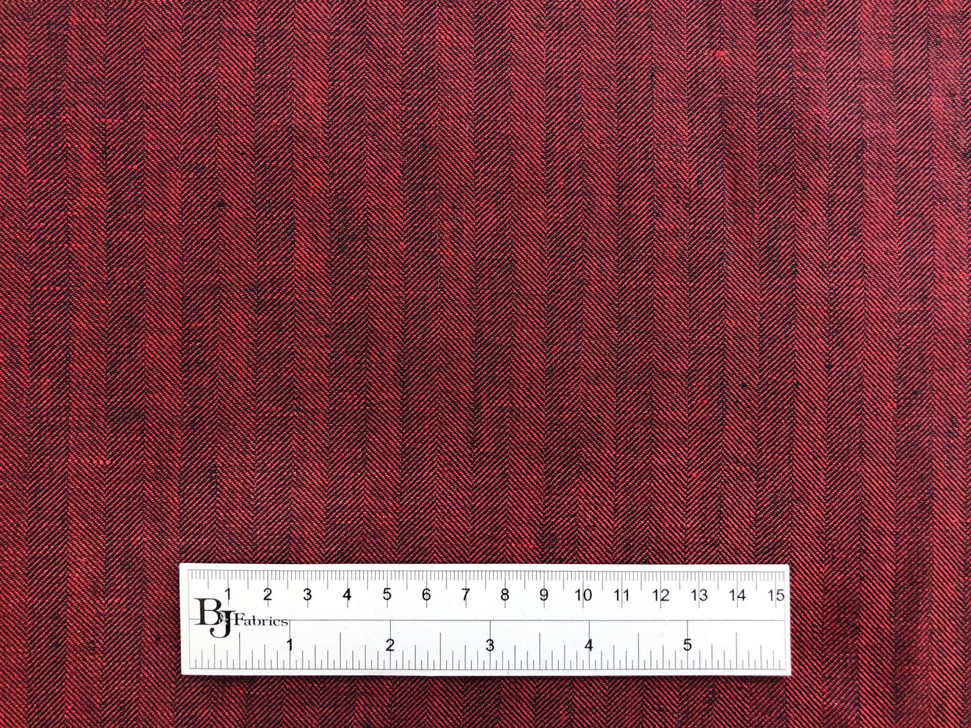 Irish Two Toned Linen Herringbone in Red