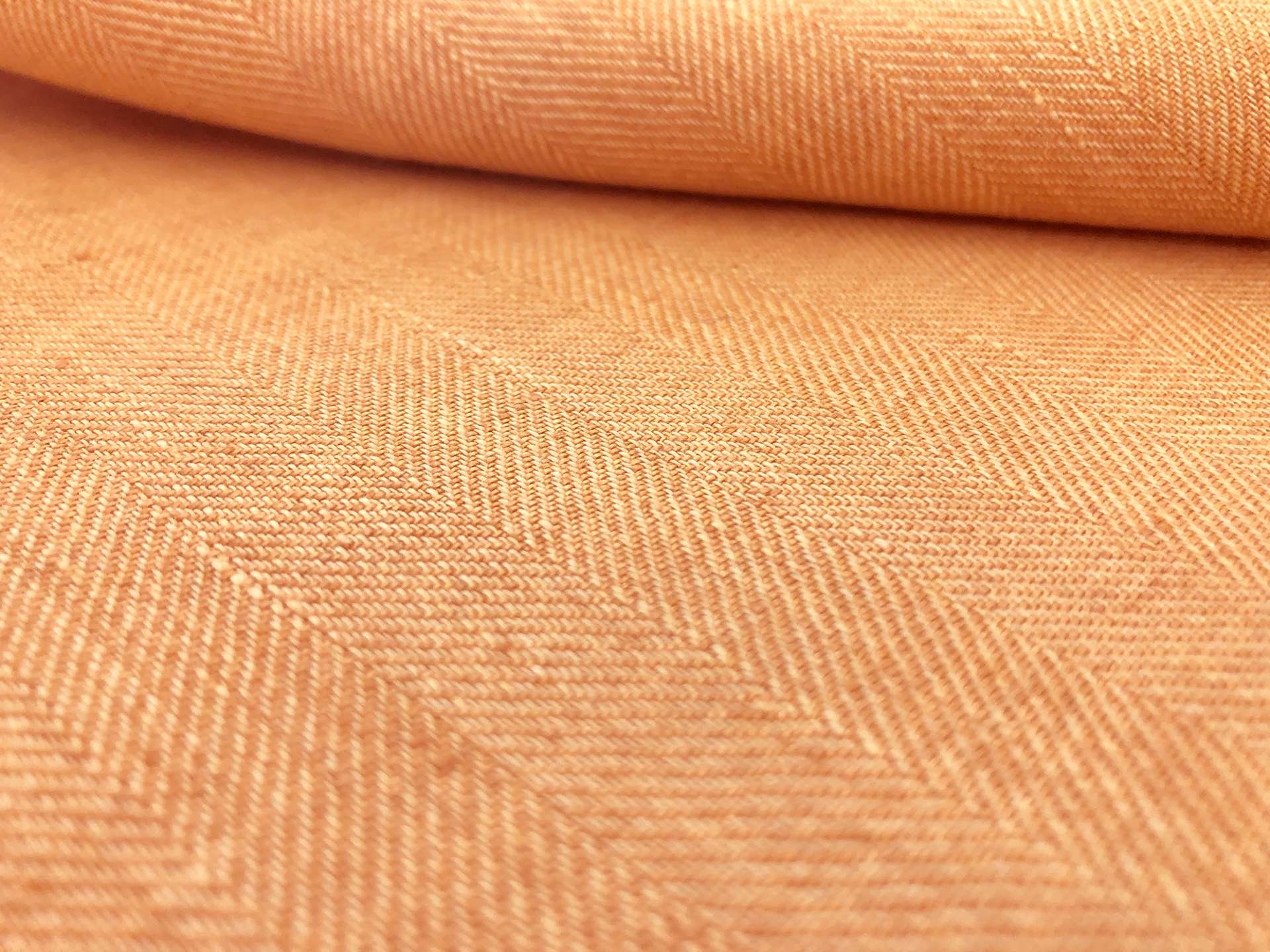Two Toned Linen Herringbone in Orange