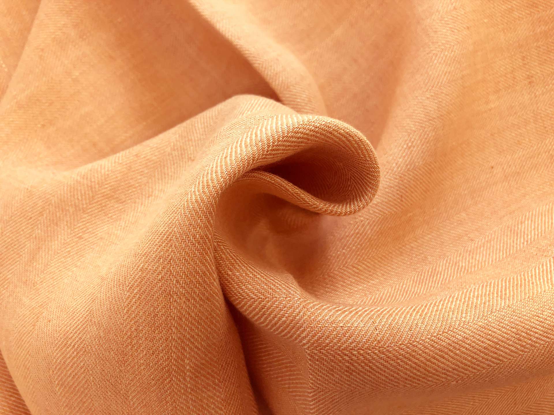 Two Toned Linen Herringbone in Orange