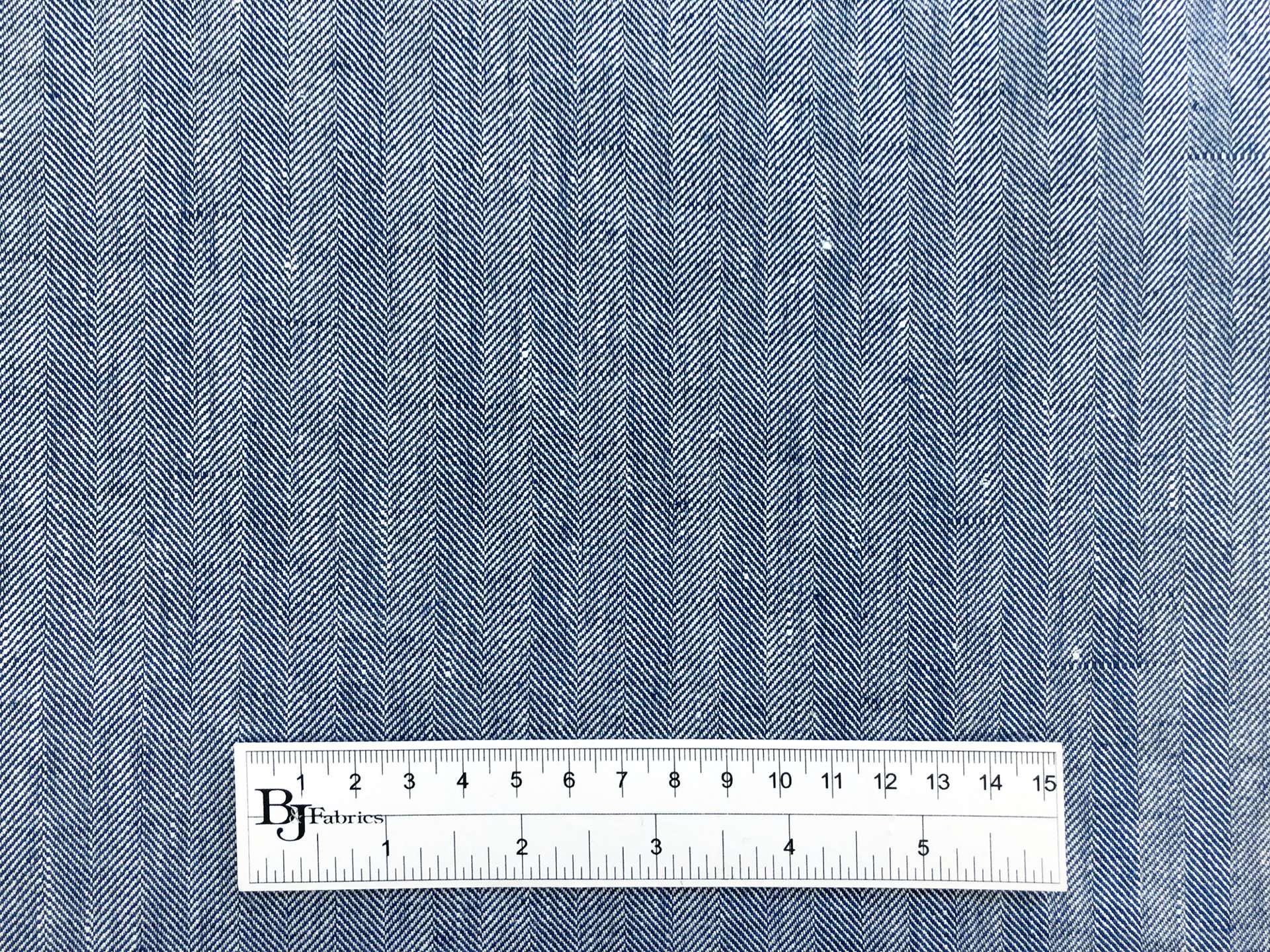 Two Toned Linen Herringbone in Blue
