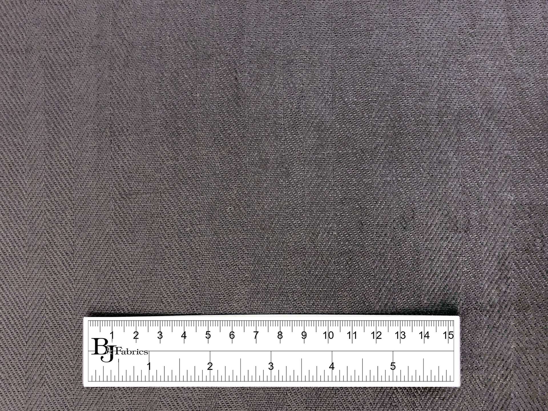 Upholstery Linen Herringbone in Smoke Grey