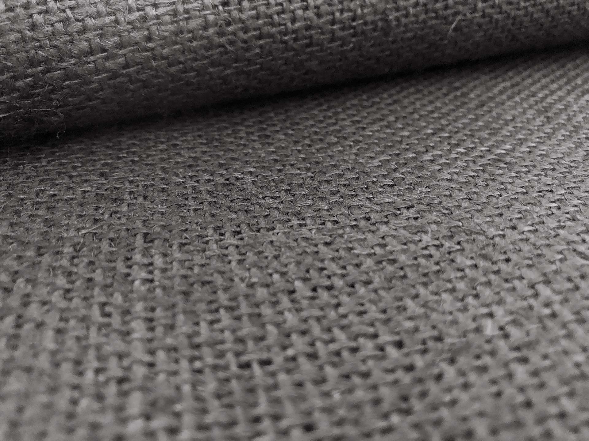 Linen Burlap in Smoke Grey