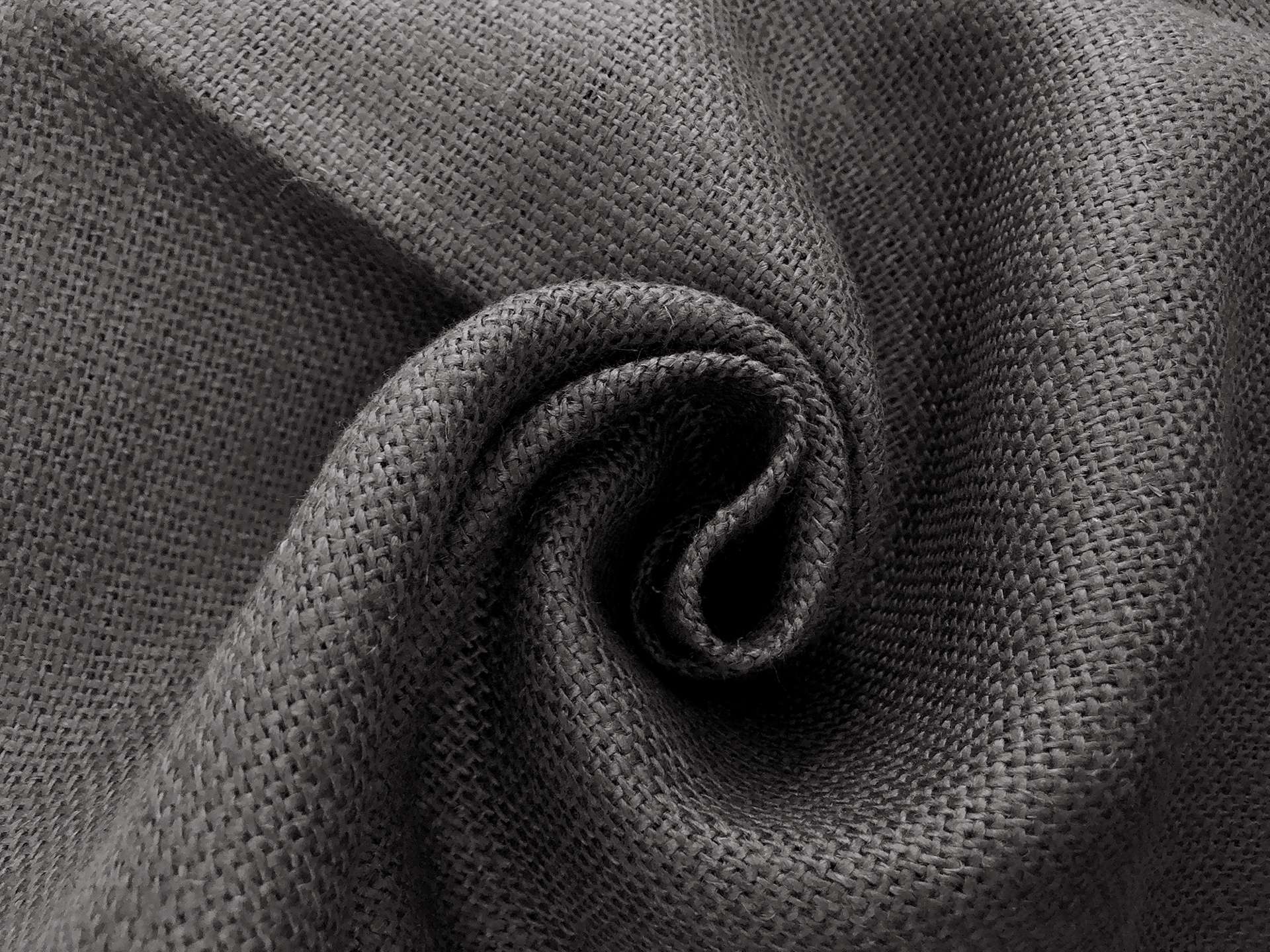 Linen Burlap in Smoke Grey