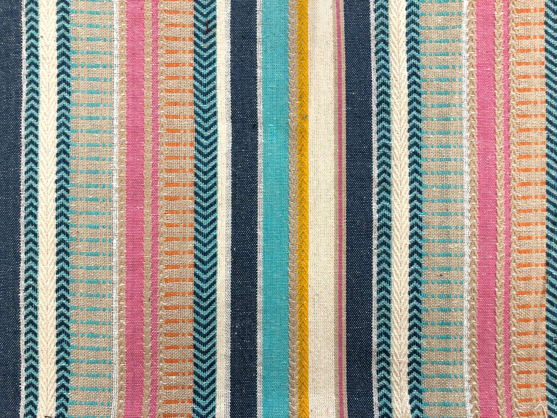 Cotton Woven With Metallic Native Stripe