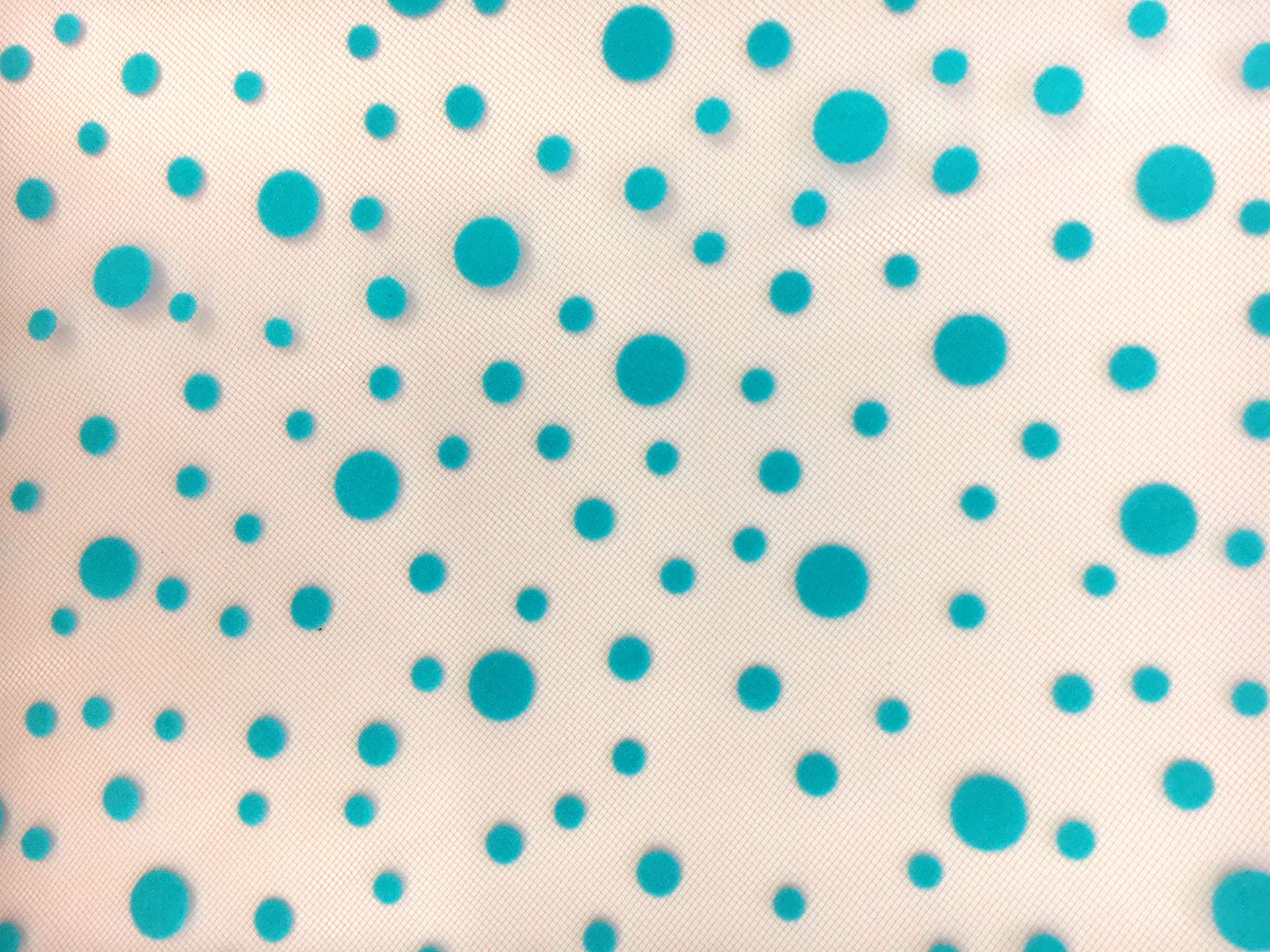 Flocked Polka Dots on Tulle 