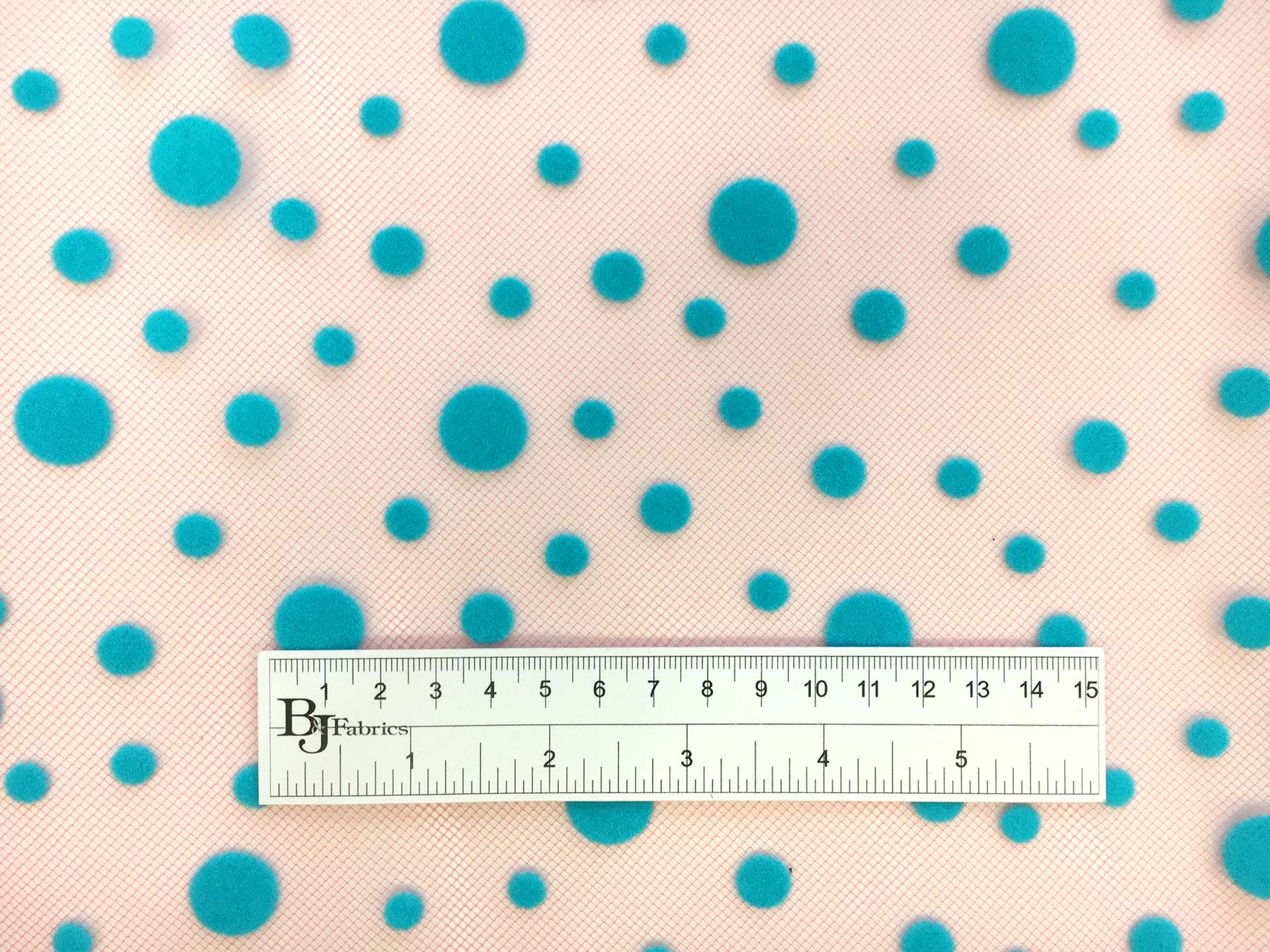 Flocked Polka Dots on Tulle 