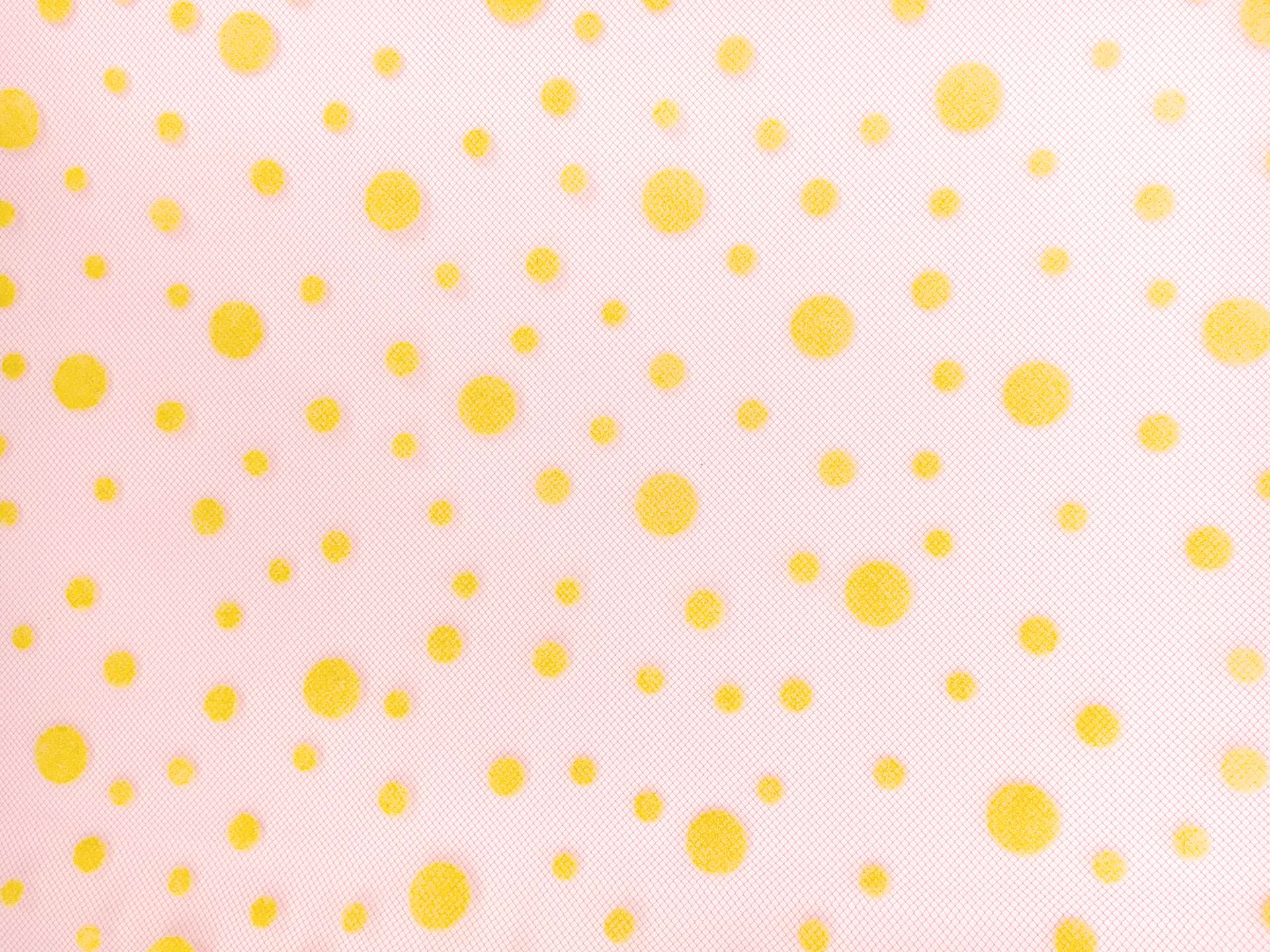 Flocked Polka Dots on Tulle 