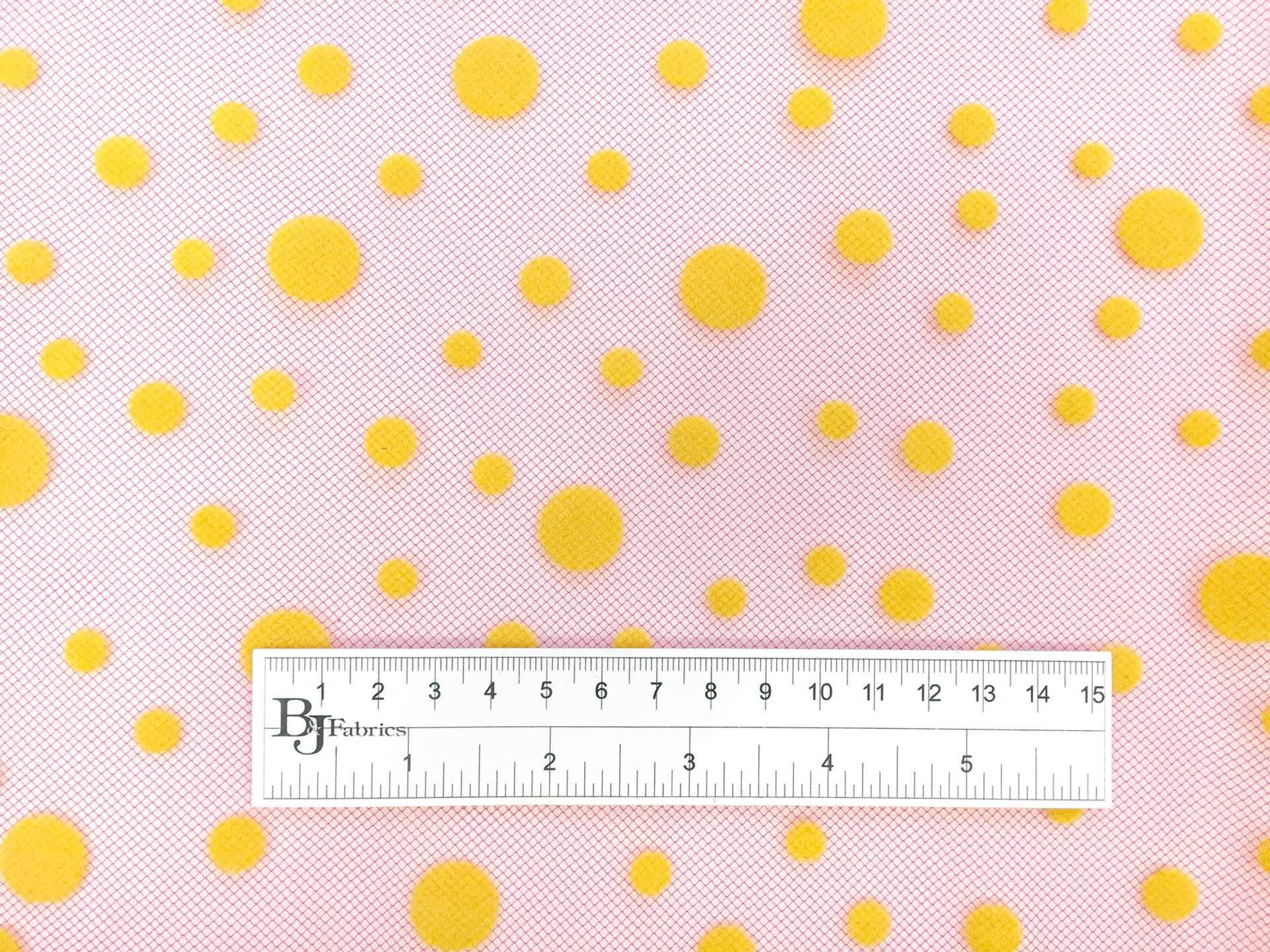 Flocked Polka Dots on Tulle 