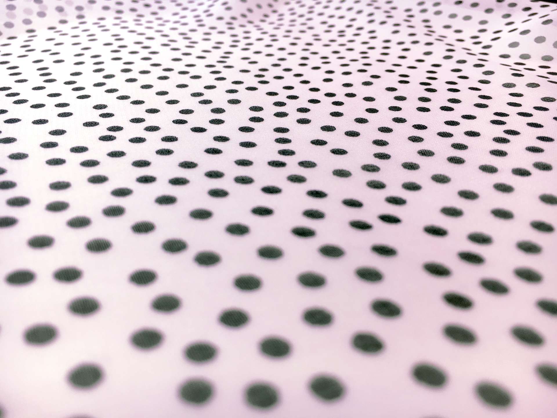 Printed Silk Chiffon with Small Polka Dots