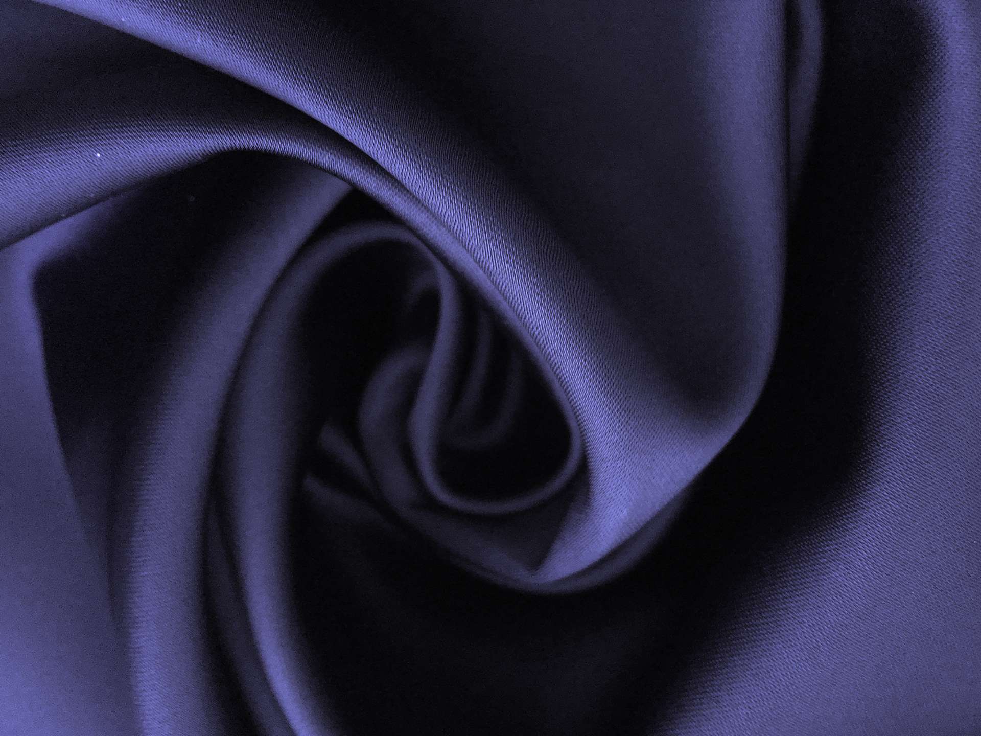 Miyuki Stretch Polyester Satin in Blueberry