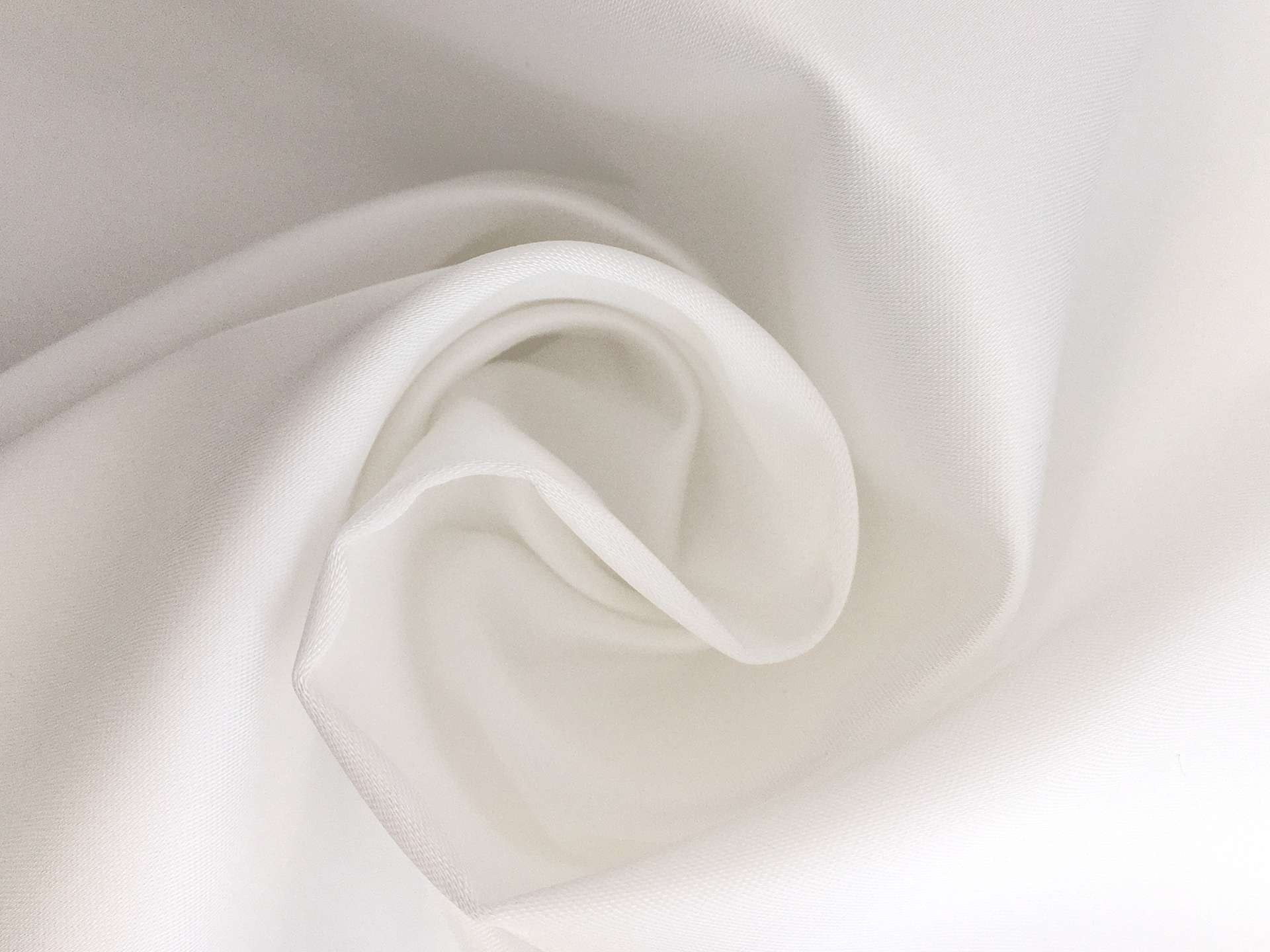 Miyuki Stretch Polyester Satin in White