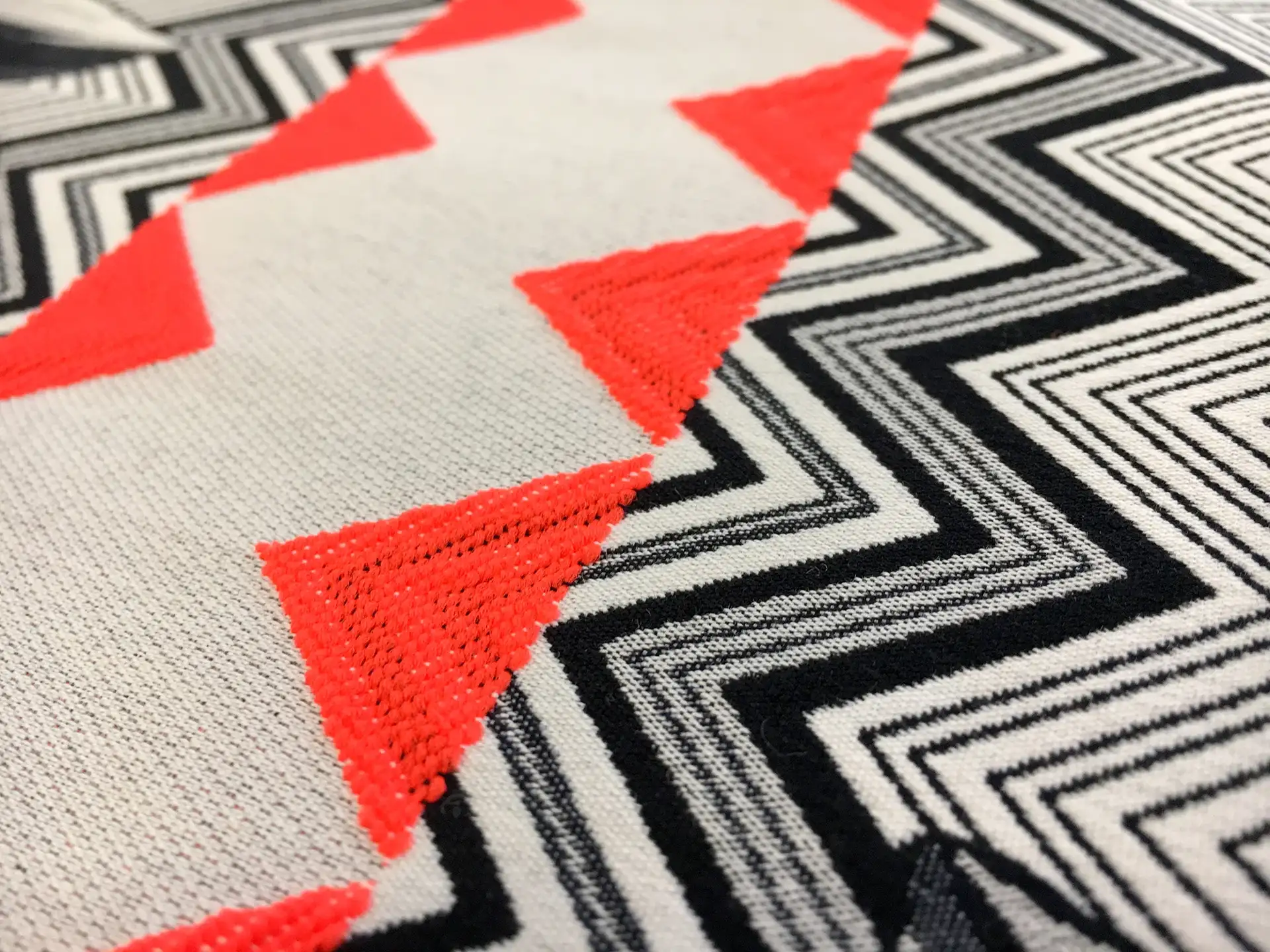 Cotton Jacquard Brocade with Florals and Neon Geometrics