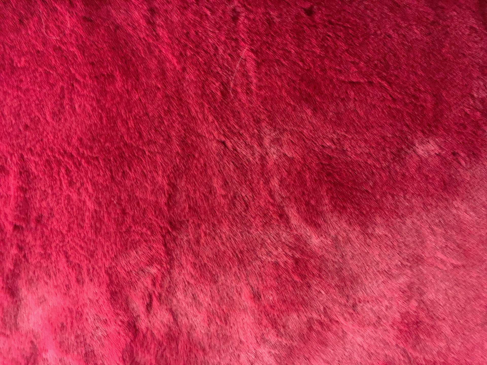 Luxury Sable Faux Fur in Cerise Red