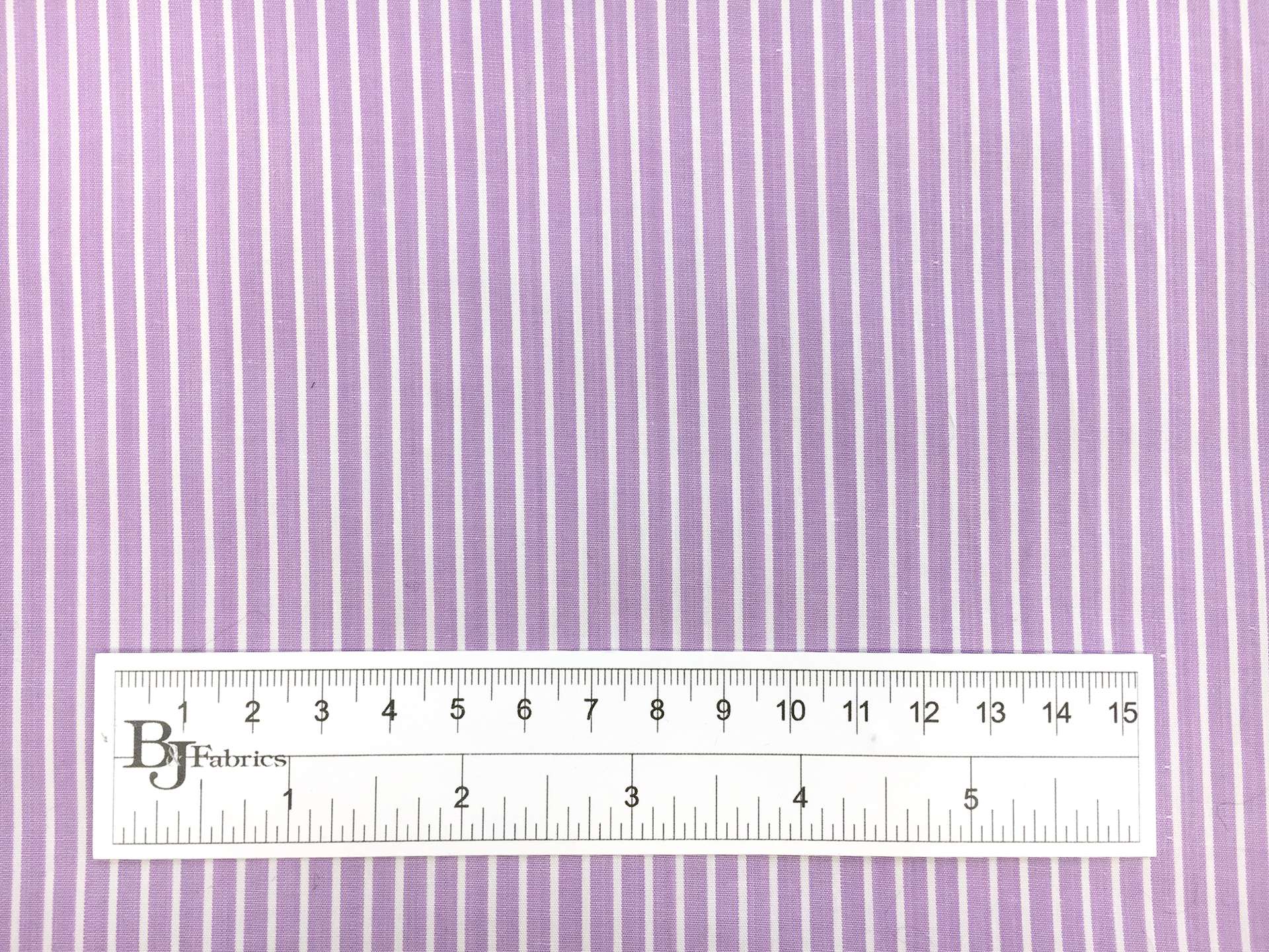 Cotton Shirting with Lavender Printed Stripe