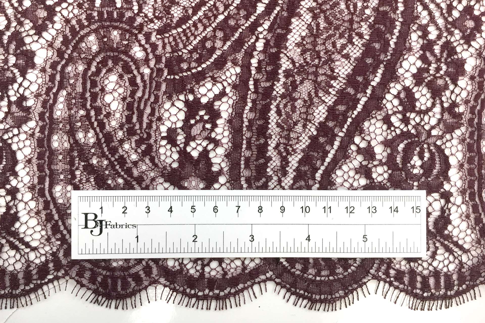 Chantilly Lace with Paisleys in Wine