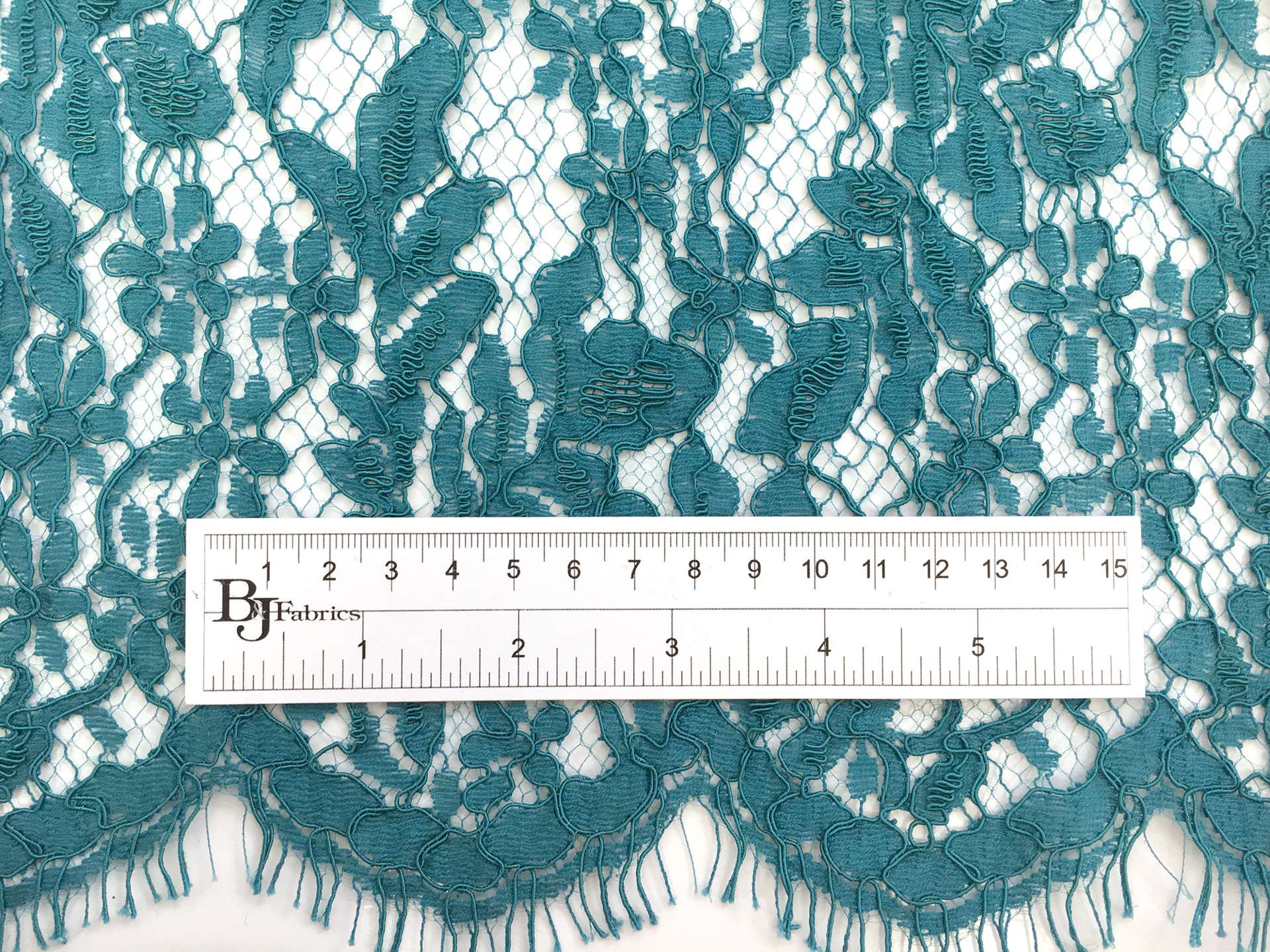 Corded Chantilly Lace in Teal