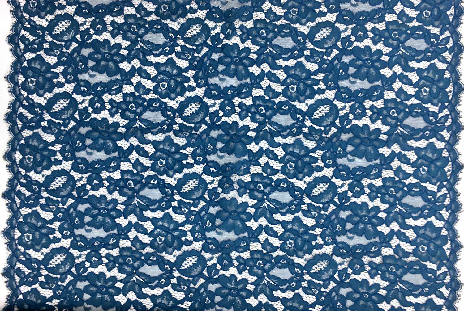 French Corded Chantilly Lace in Teal