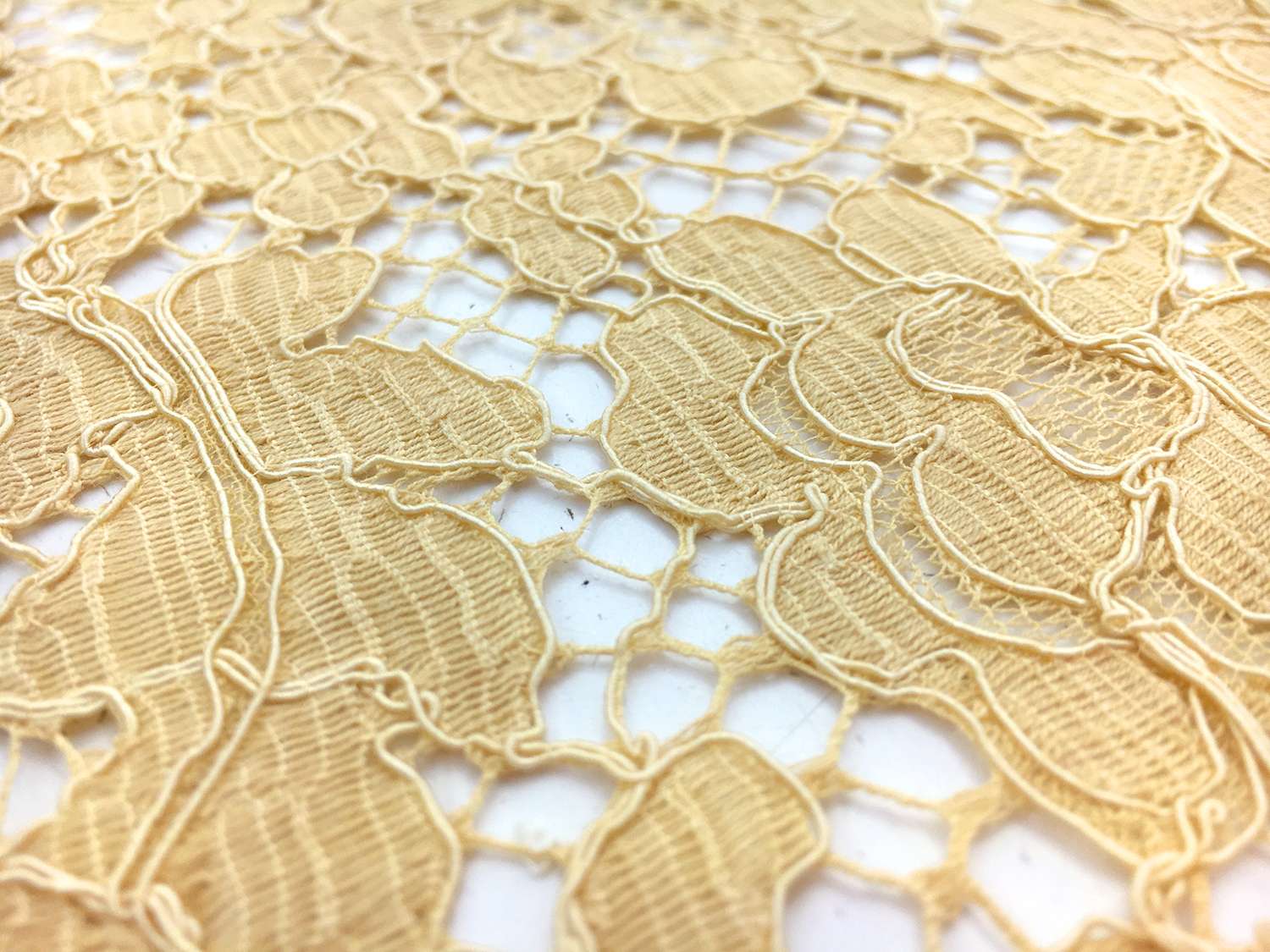 French Corded Chantilly Lace in Straw