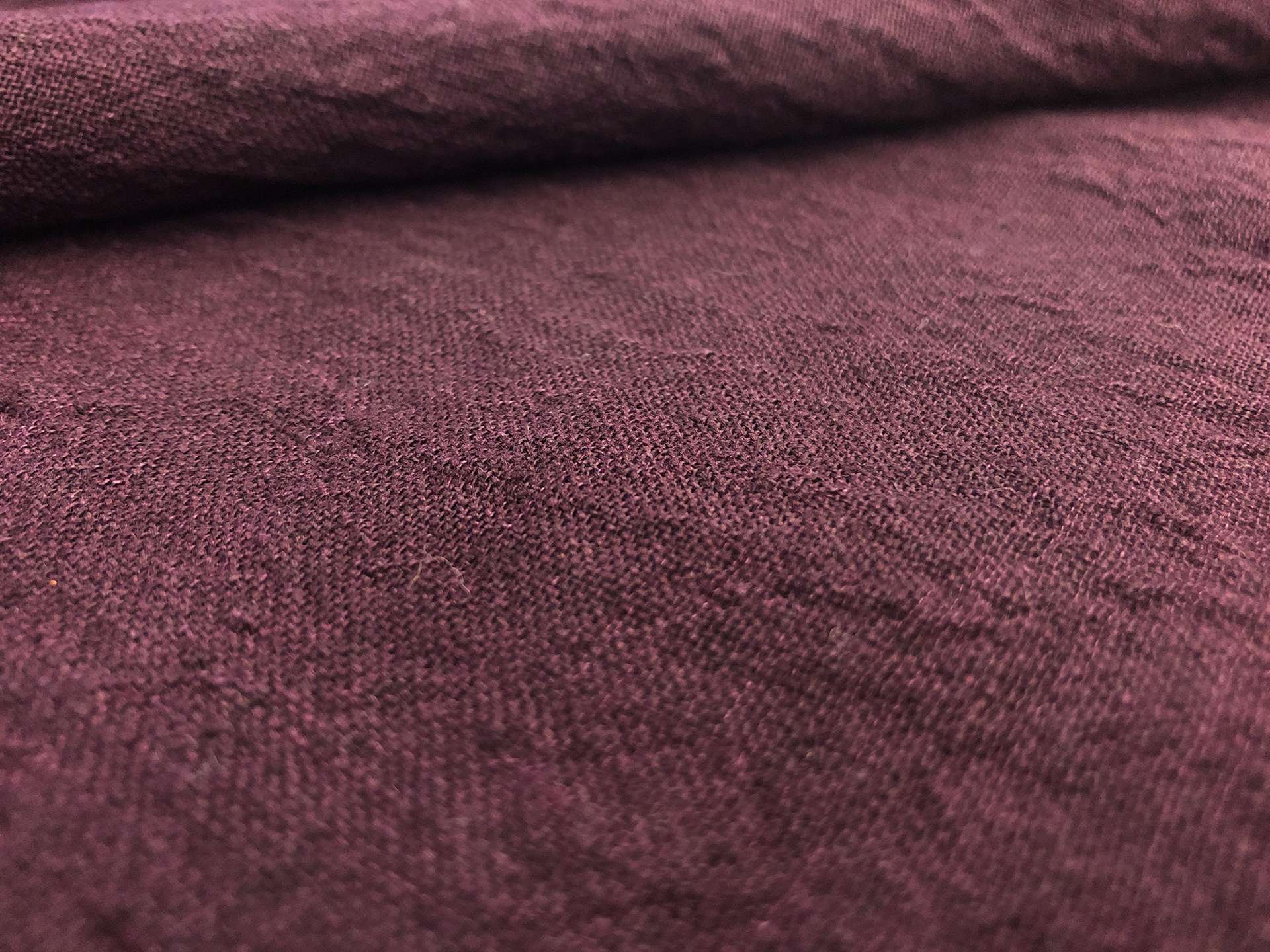 Crinkled Linen Gauze in Aubergine