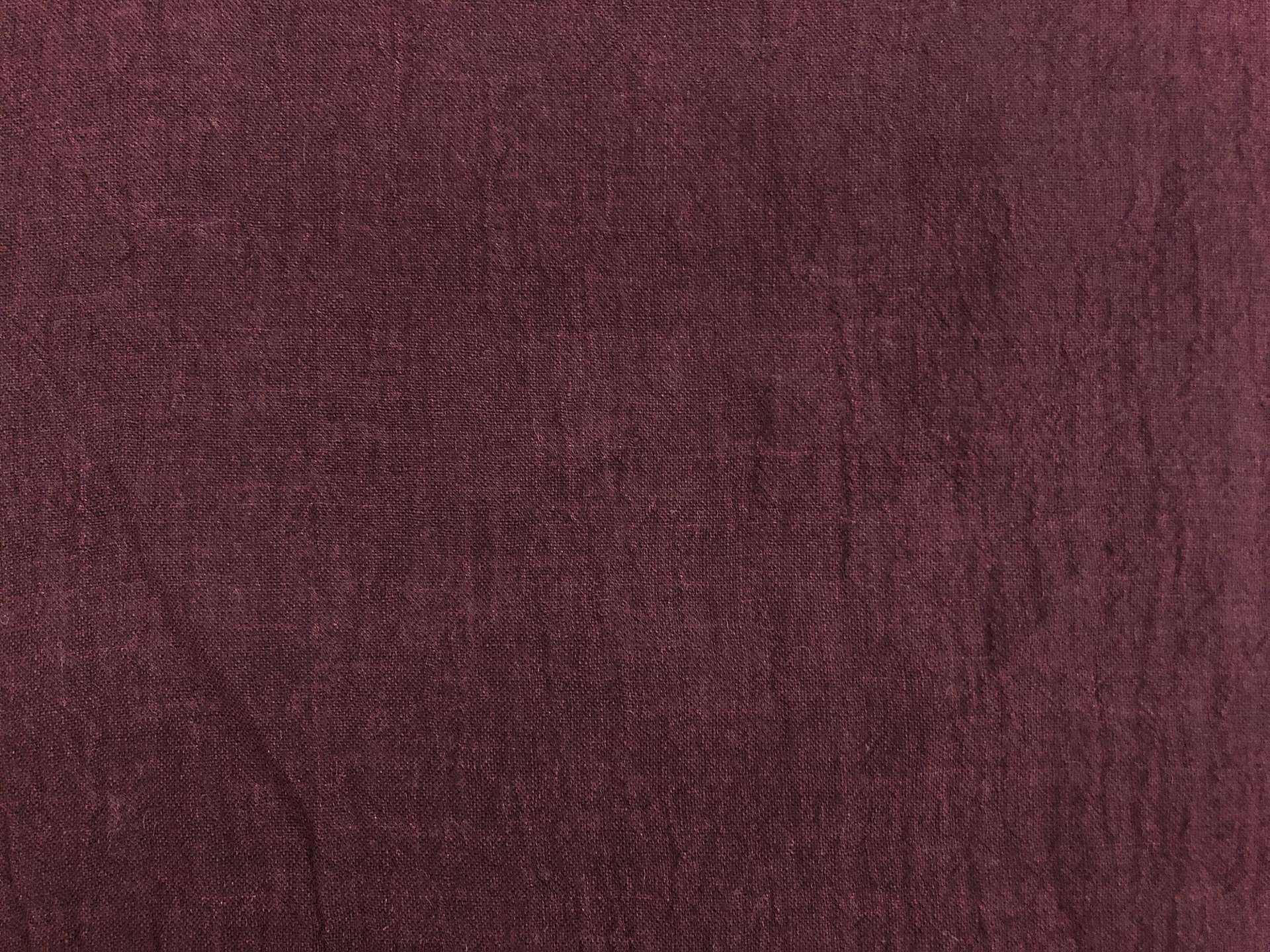 Crinkled Linen Gauze in Aubergine
