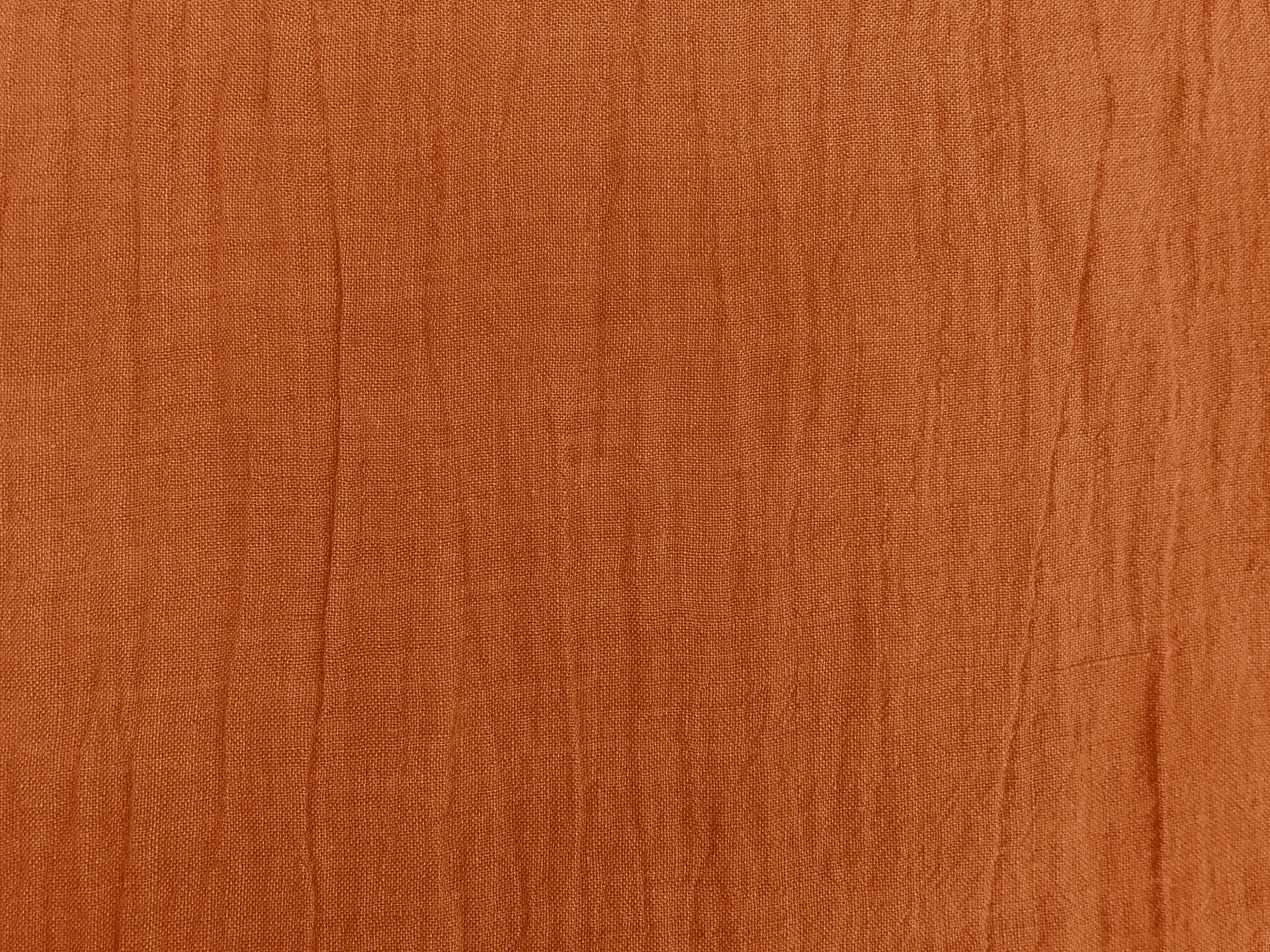Crinkled Linen Gauze in Auburn