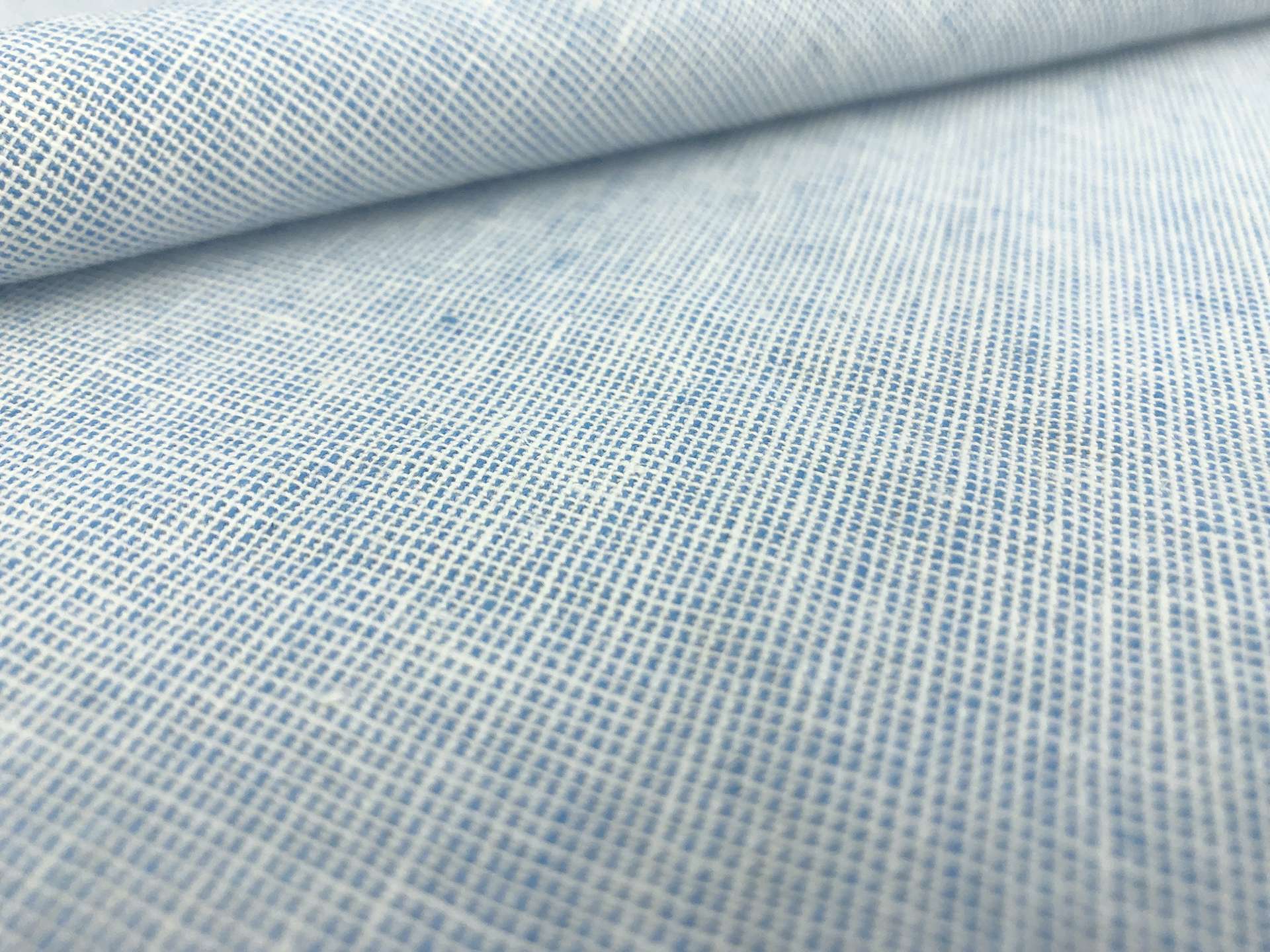 Yarn Dyed Linen Cotton Blend in Paris Blue
