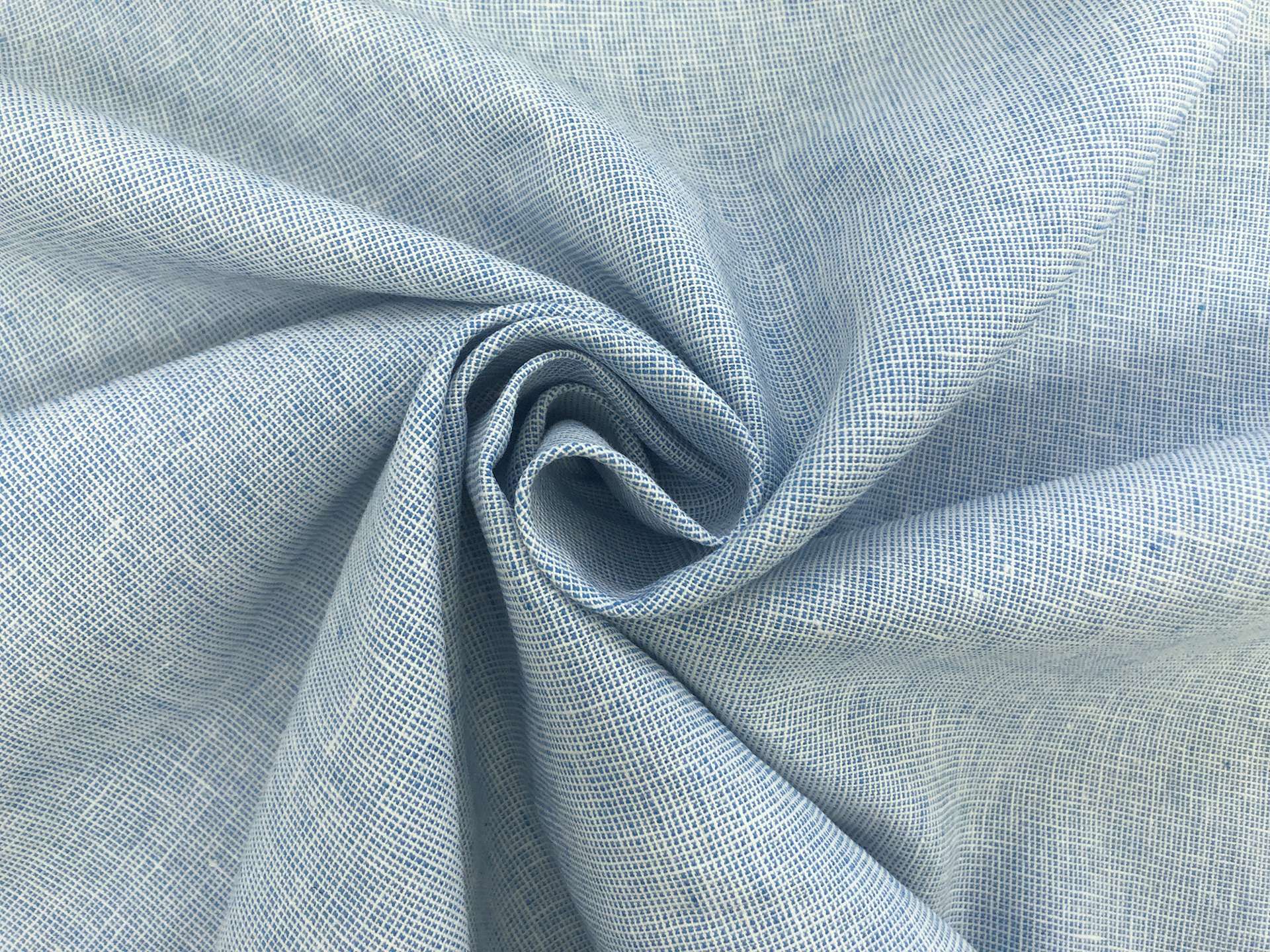 Yarn Dyed Linen Cotton Blend in Paris Blue