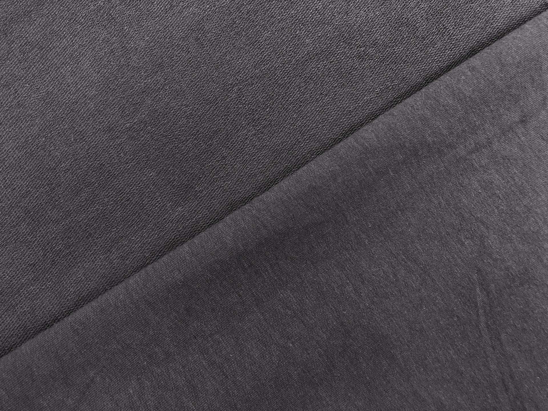 Bamboo Blend French Terry Knit in Dark Grey