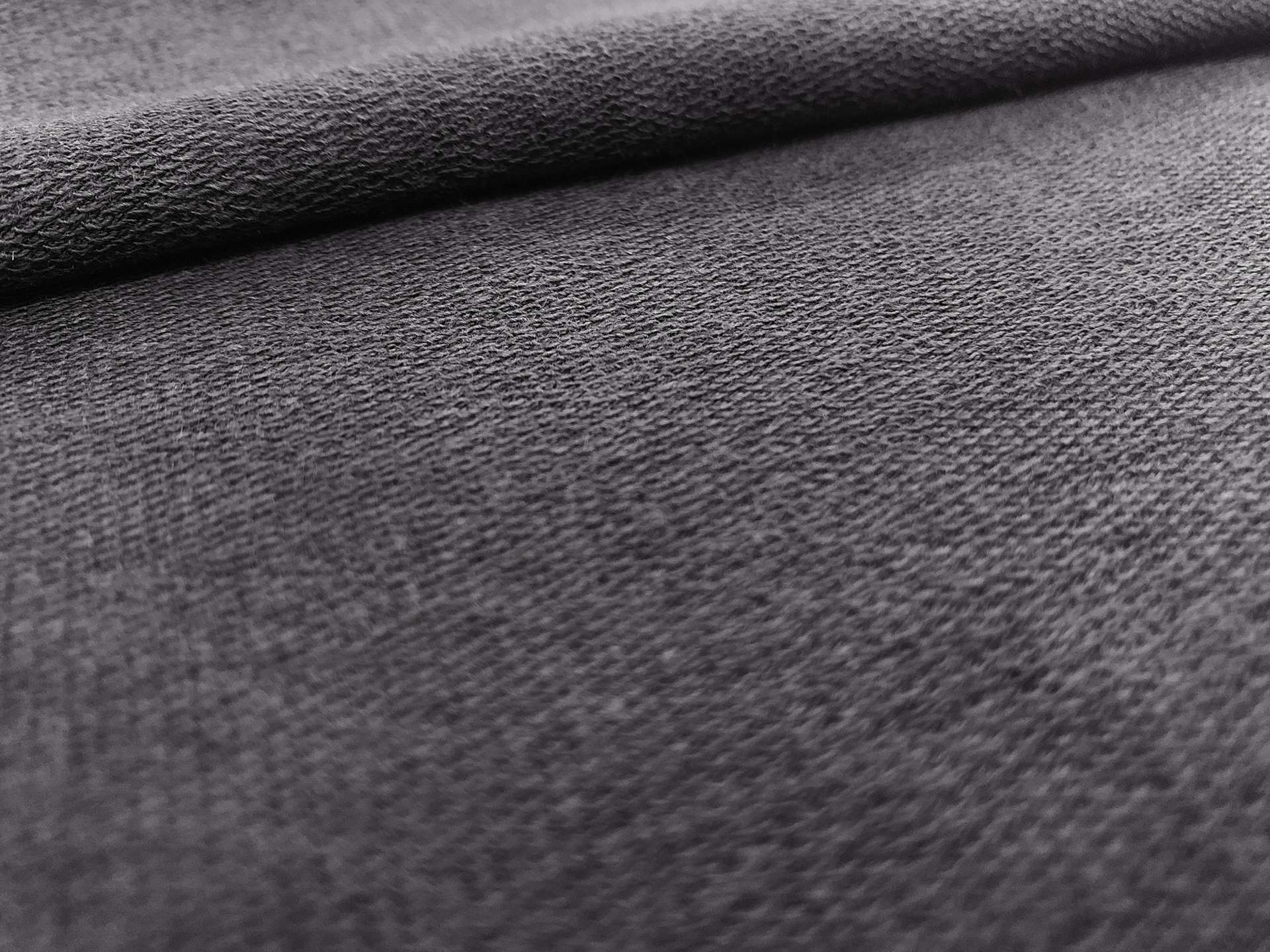Bamboo Blend French Terry Knit in Dark Grey
