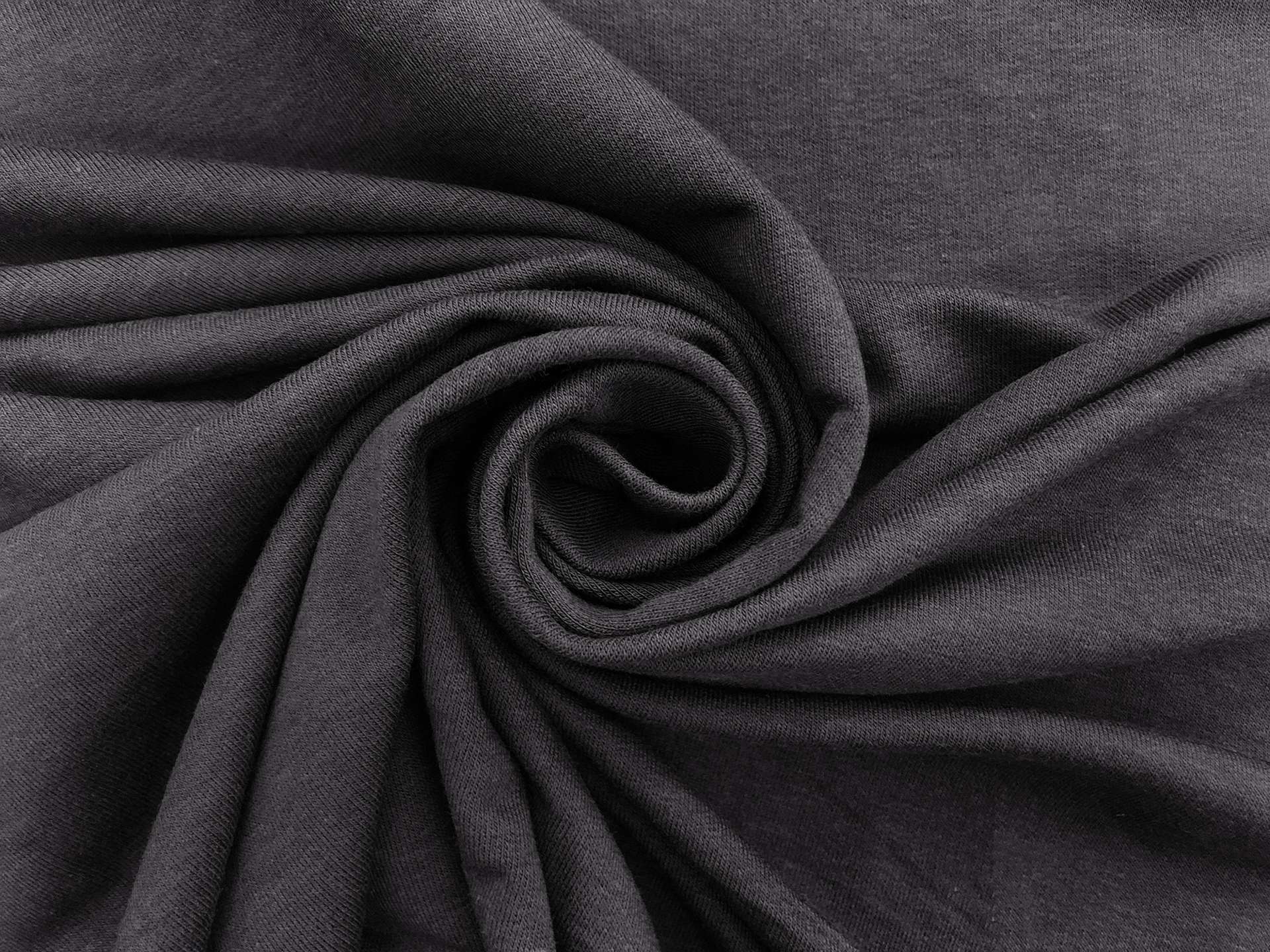 Bamboo Blend French Terry Knit in Dark Grey