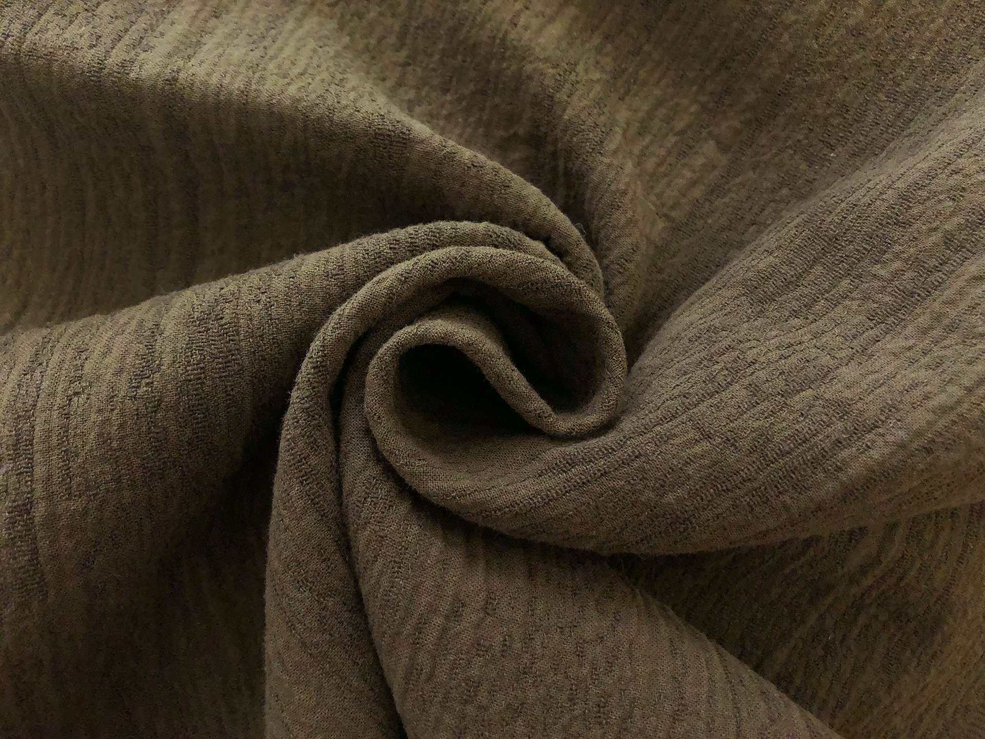 Cotton & Linen Upholstery Brocade in Olive