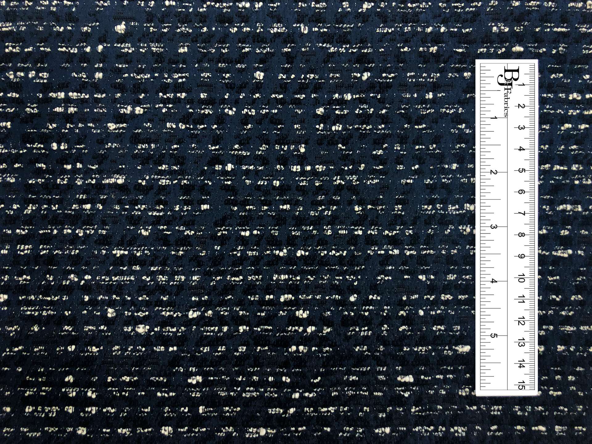 Italian Metallic Tweed in Space Navy