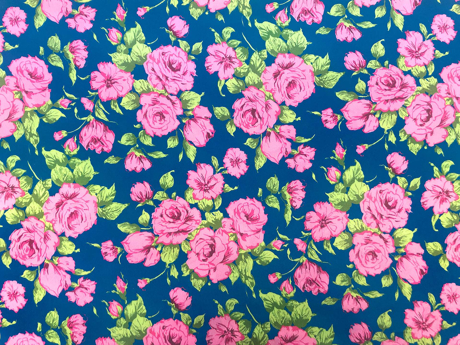 Liberty Silk Charmeuse Floral Print in Royal