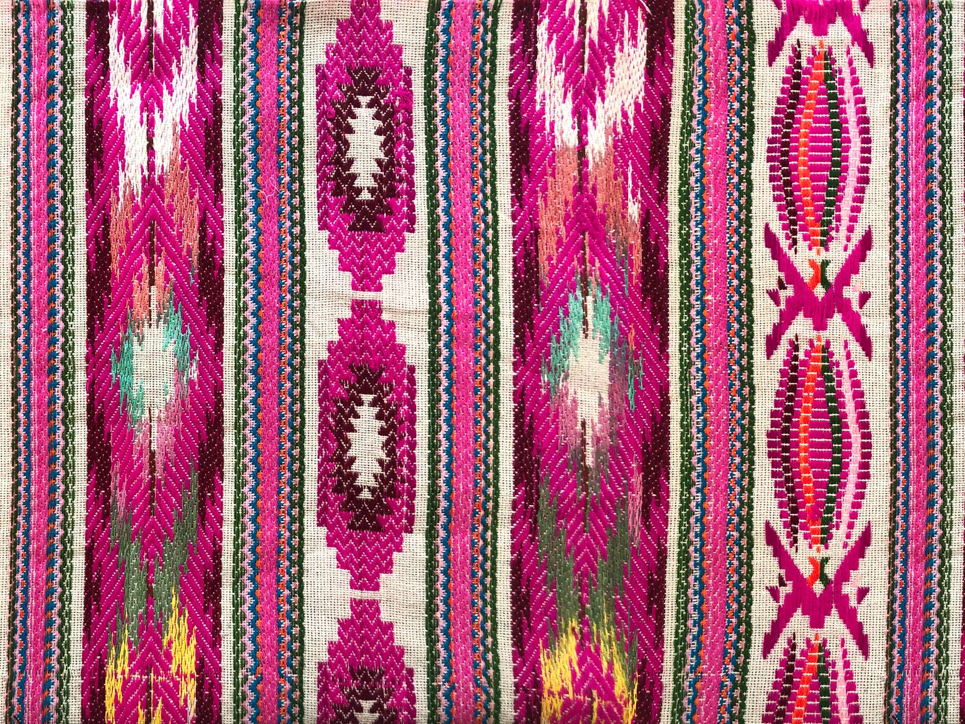 Heavyweight Cotton Woven Native Stripe in Fuchsia