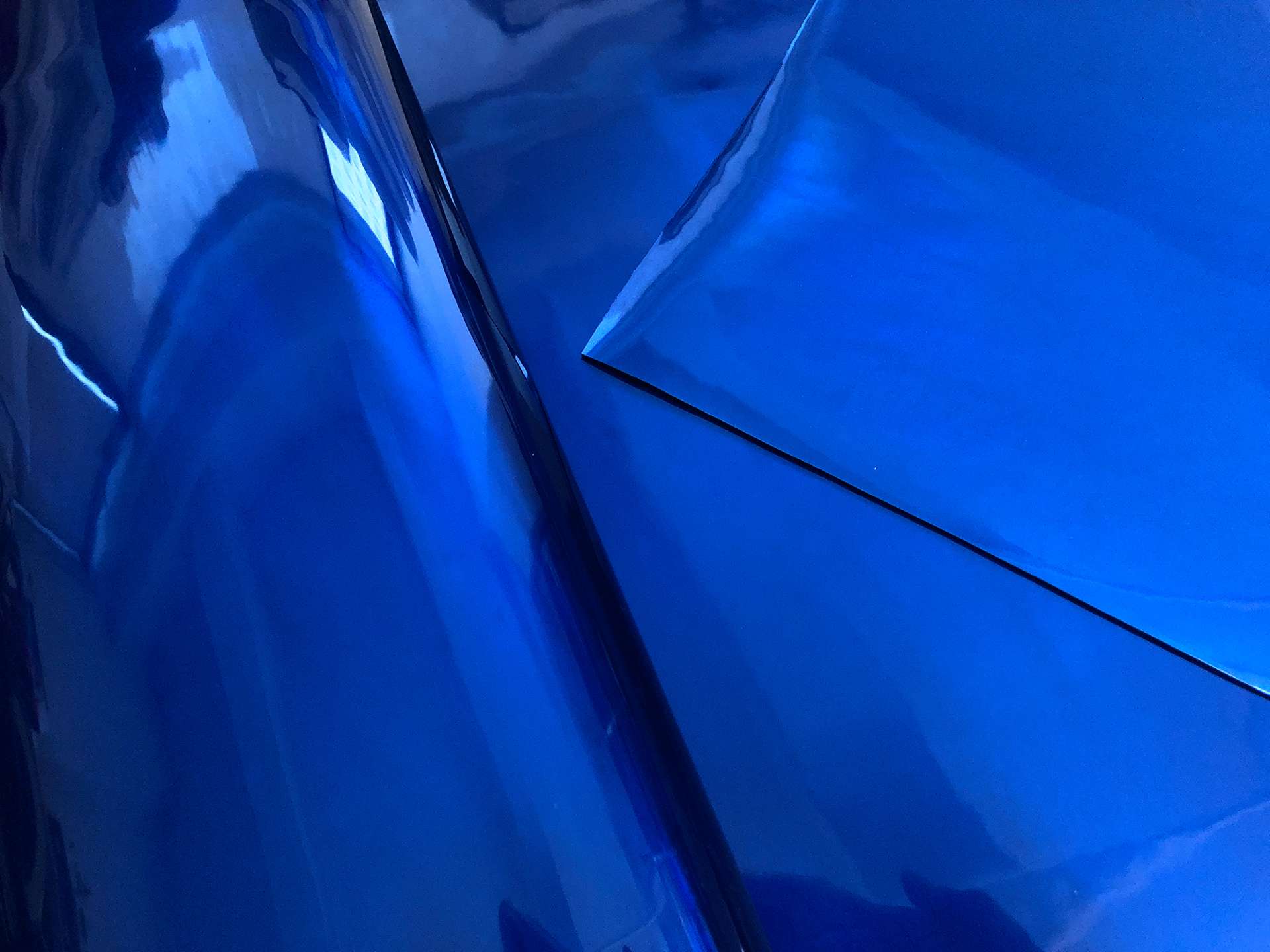Italian Upholstery Vinyl in Blue
