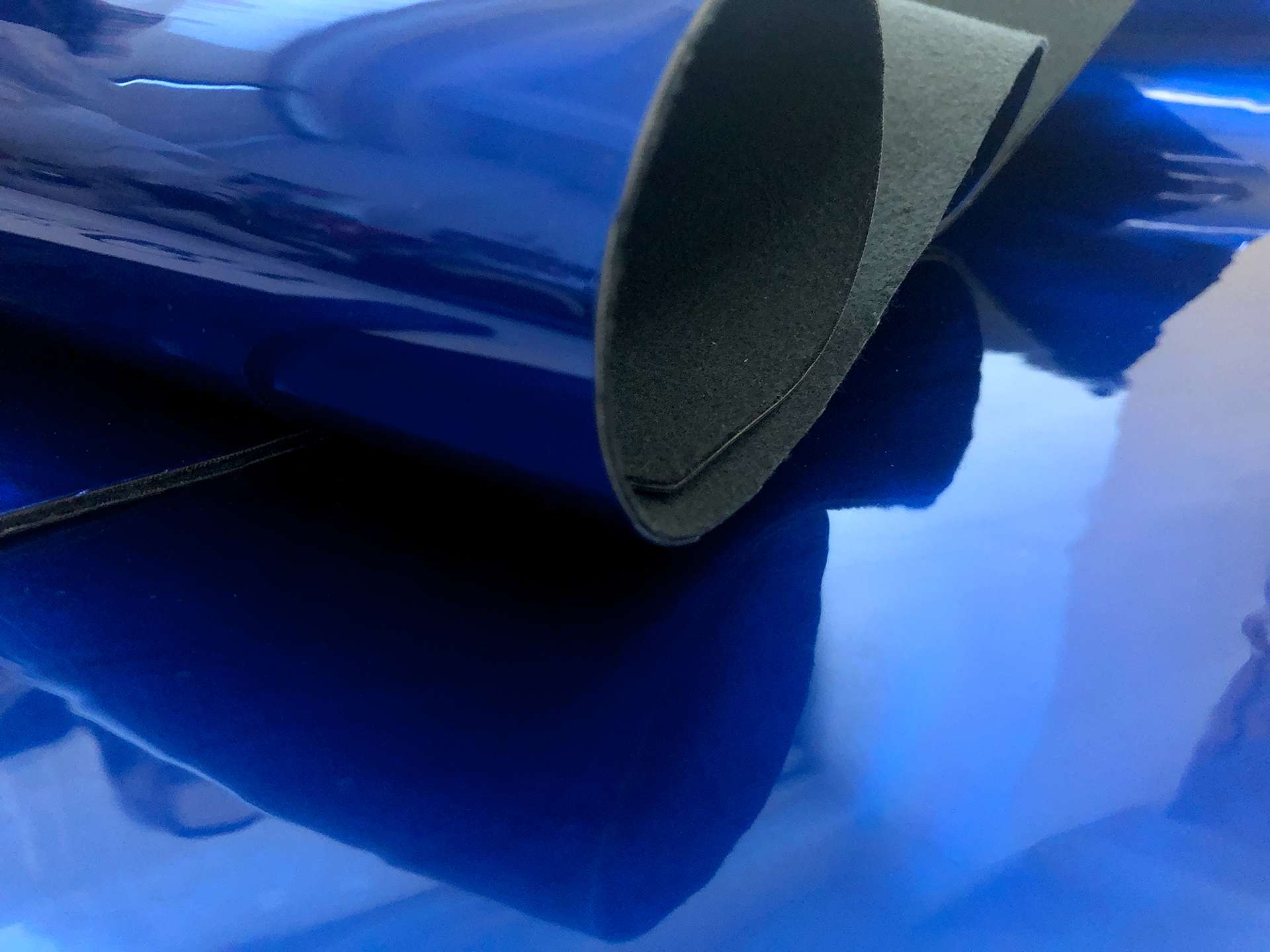 Italian Upholstery Vinyl in Blue
