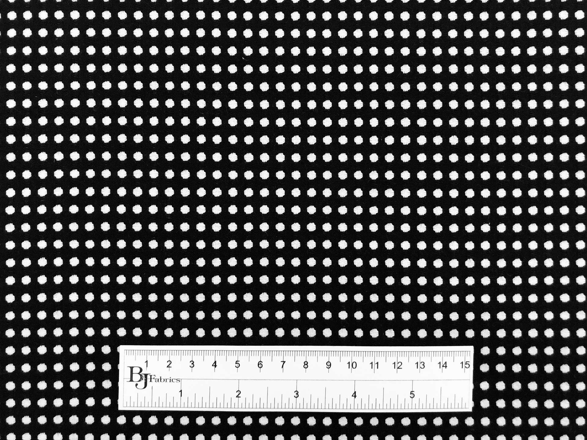 Cotton Blend Novelty Dots in Black & White
