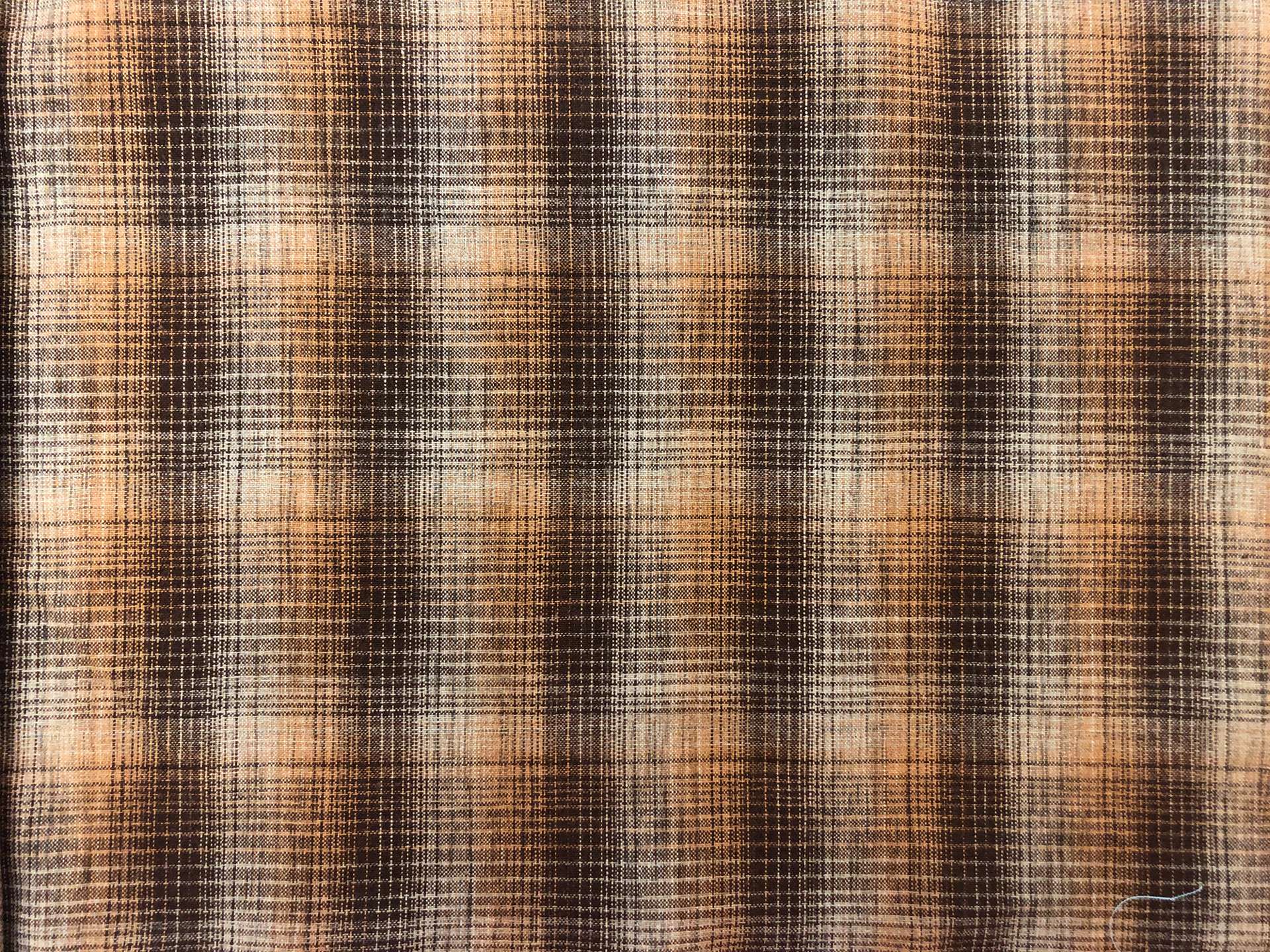 Woven Cotton Plaid in Browns