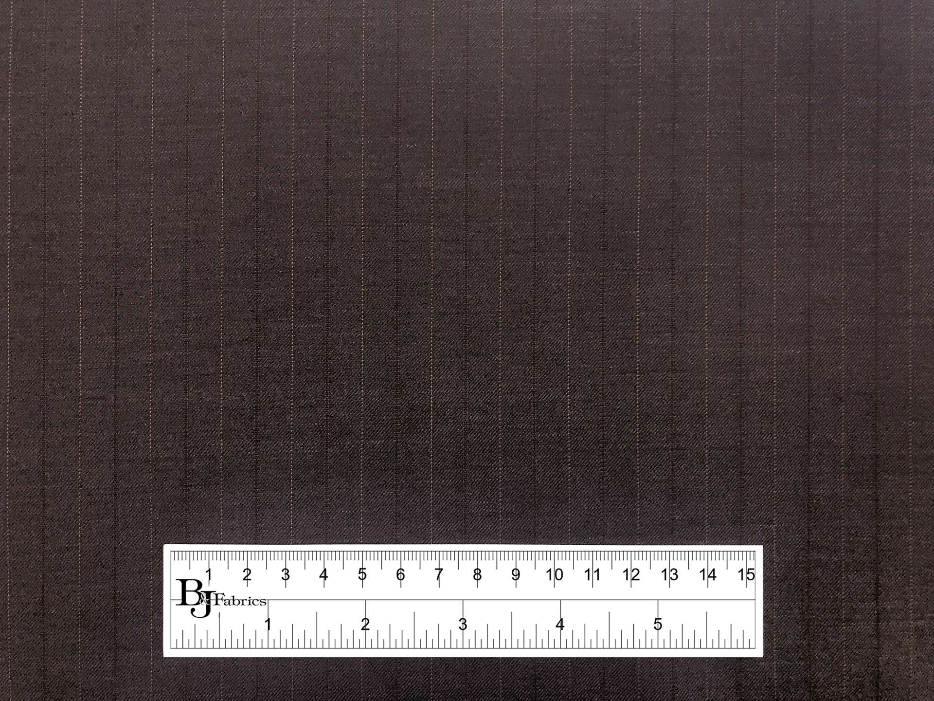 English Super 160's Striped Wool Suiting in Espresso